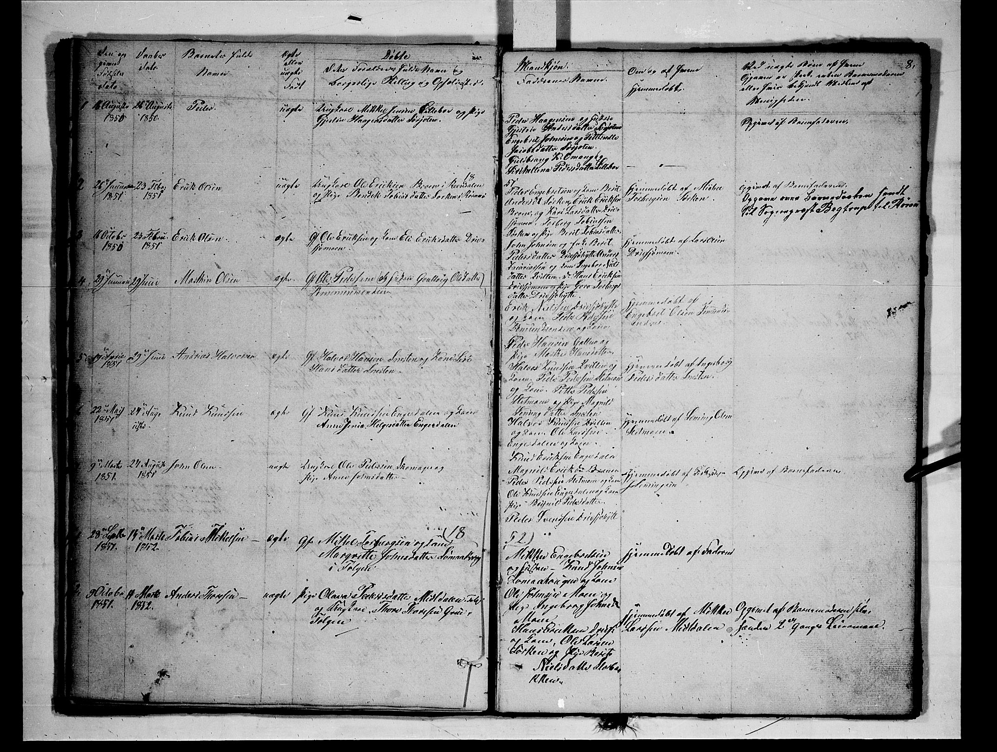 Rendalen prestekontor, SAH/PREST-054/H/Ha/Hab/L0001: Parish register (copy) no. 1, 1847-1857, p. 8