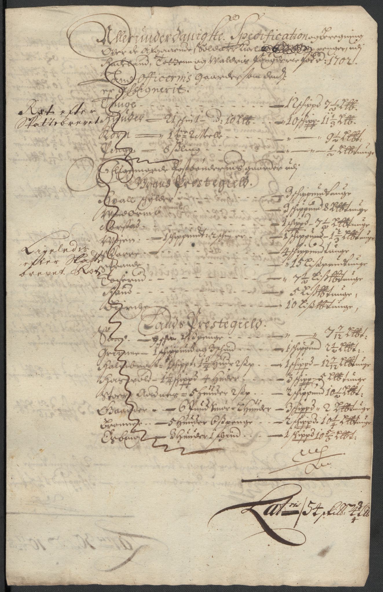 Rentekammeret inntil 1814, Reviderte regnskaper, Fogderegnskap, AV/RA-EA-4092/R18/L1300: Fogderegnskap Hadeland, Toten og Valdres, 1702, p. 414