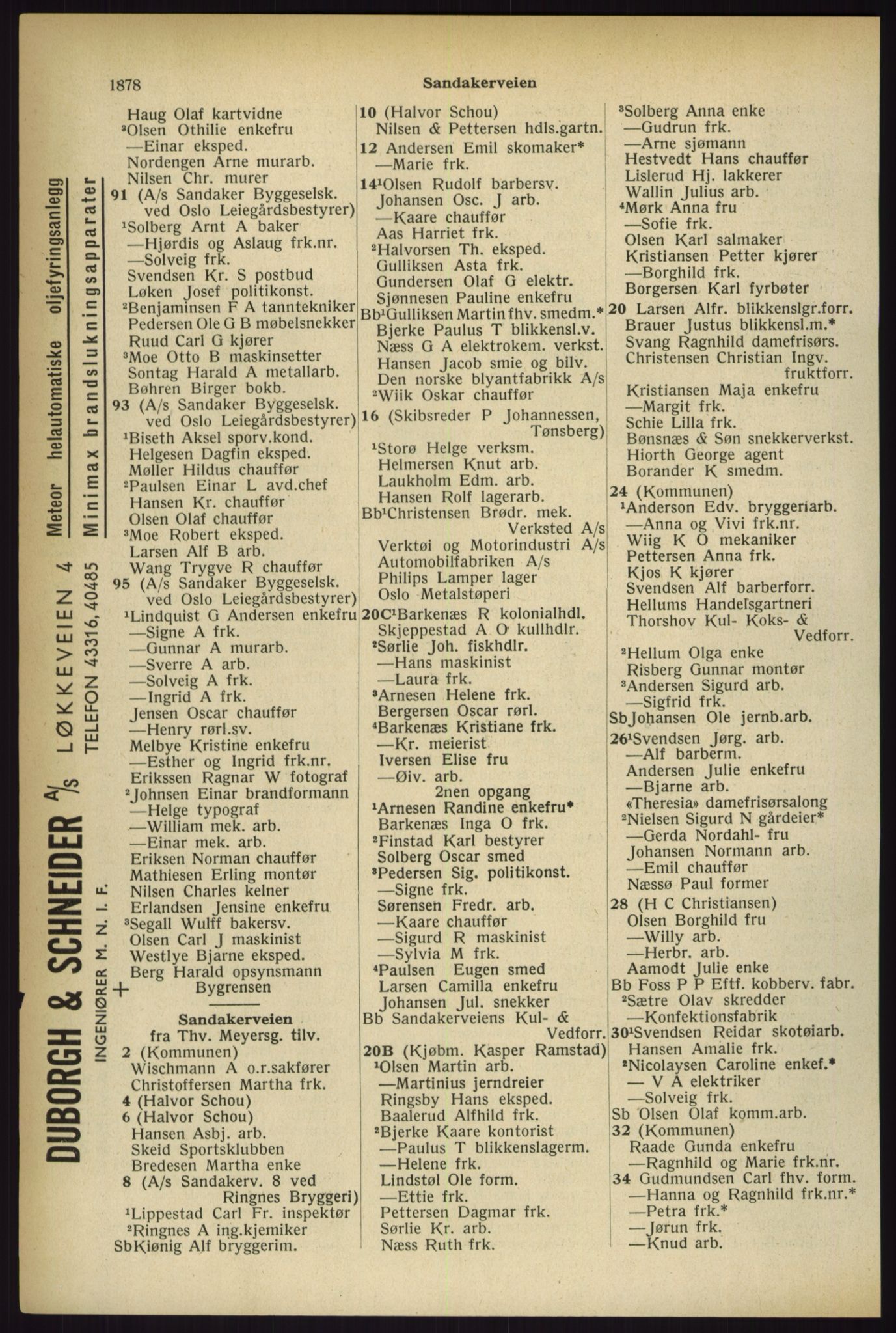 Kristiania/Oslo adressebok, PUBL/-, 1933, p. 1878