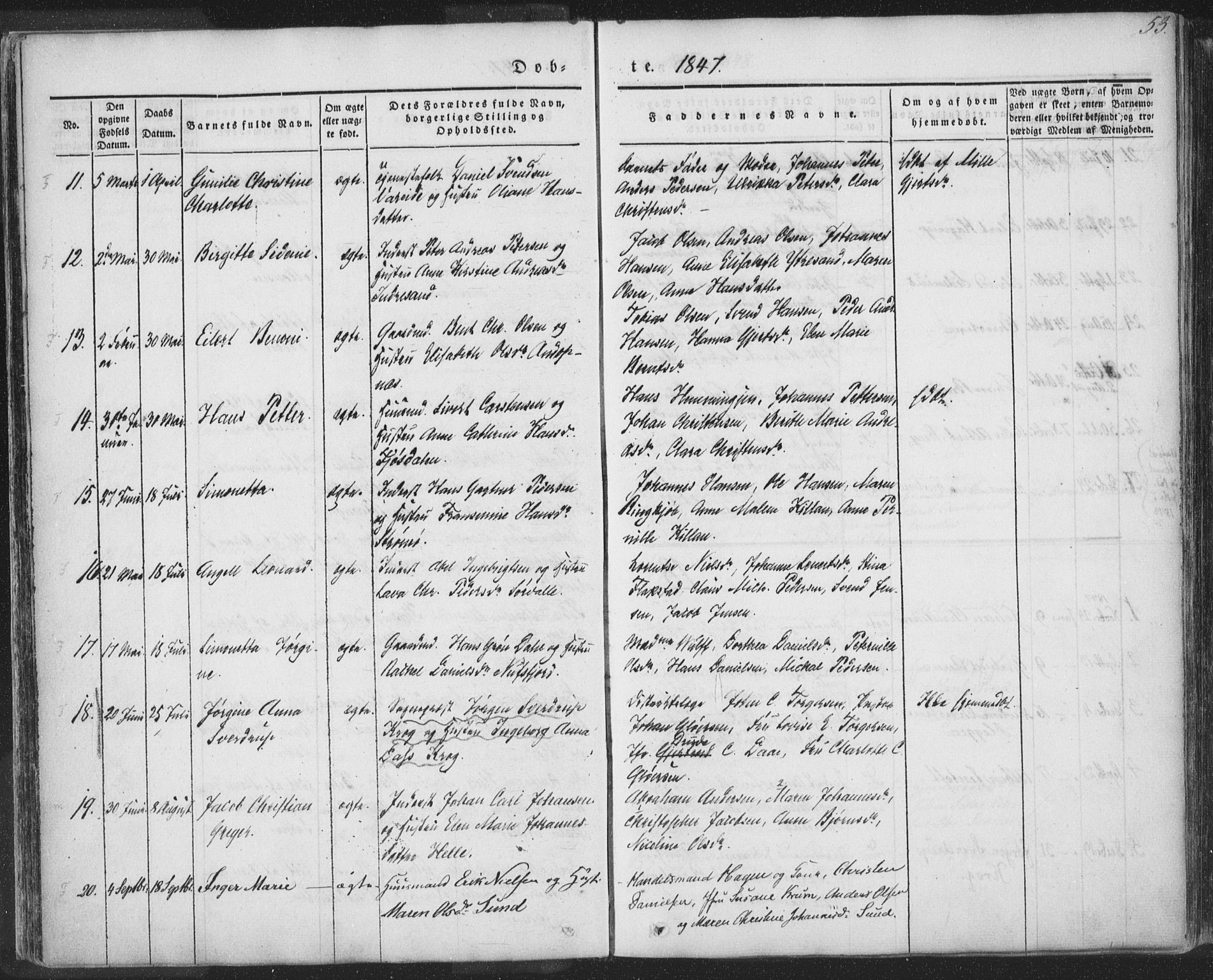 Ministerialprotokoller, klokkerbøker og fødselsregistre - Nordland, AV/SAT-A-1459/885/L1202: Parish register (official) no. 885A03, 1838-1859, p. 53