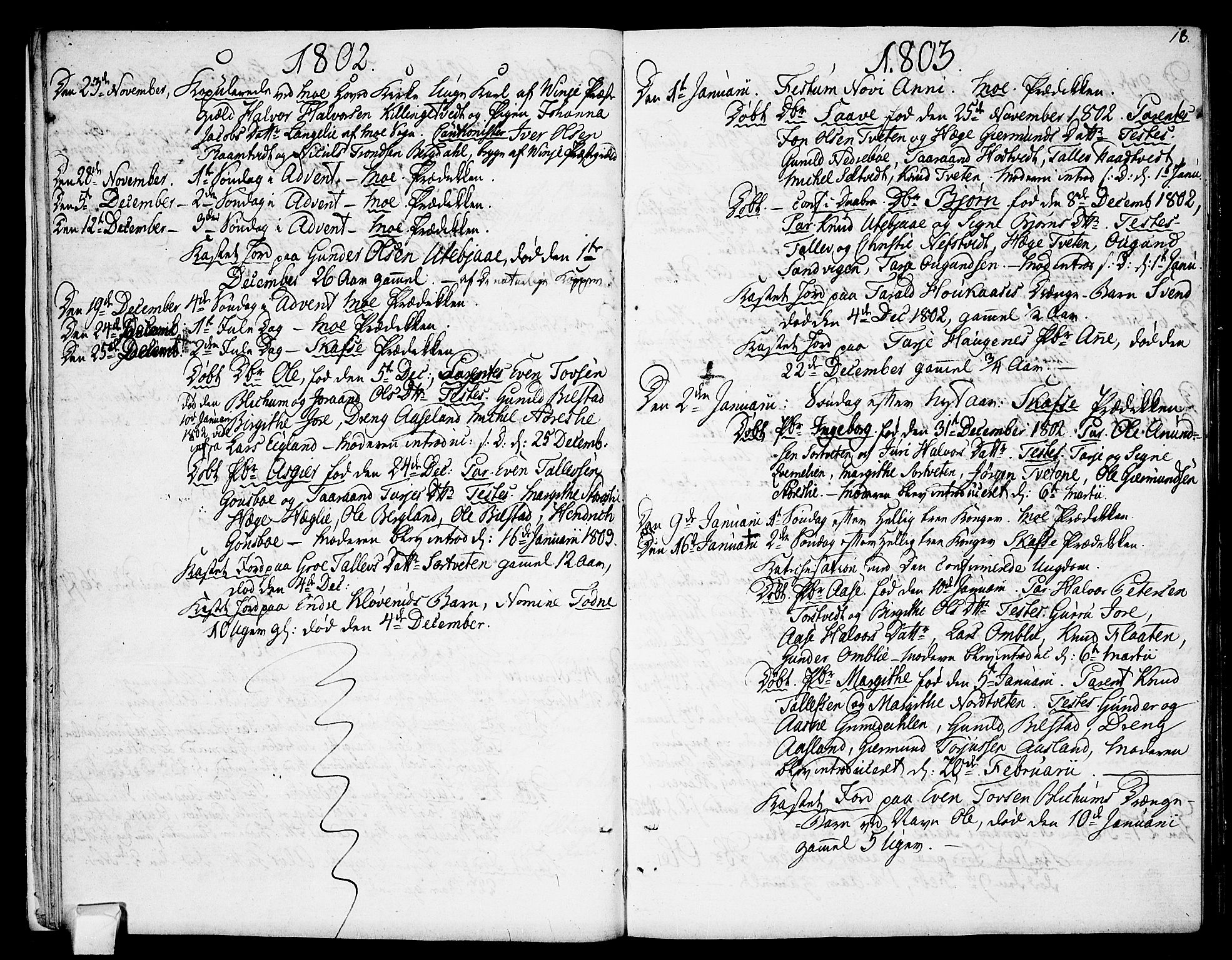 Mo kirkebøker, SAKO/A-286/F/Fa/L0003: Parish register (official) no. I 3, 1800-1814, p. 18