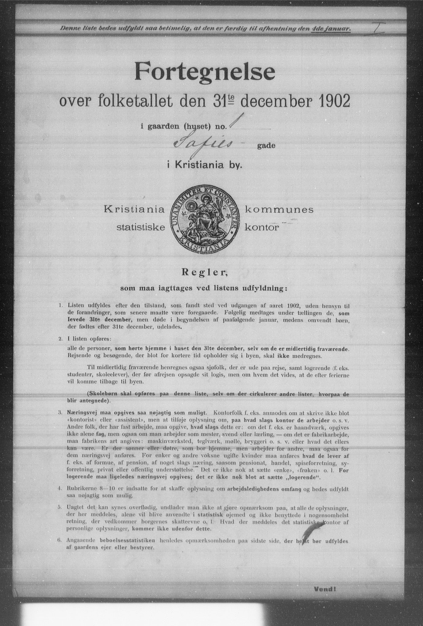 OBA, Municipal Census 1902 for Kristiania, 1902, p. 18260
