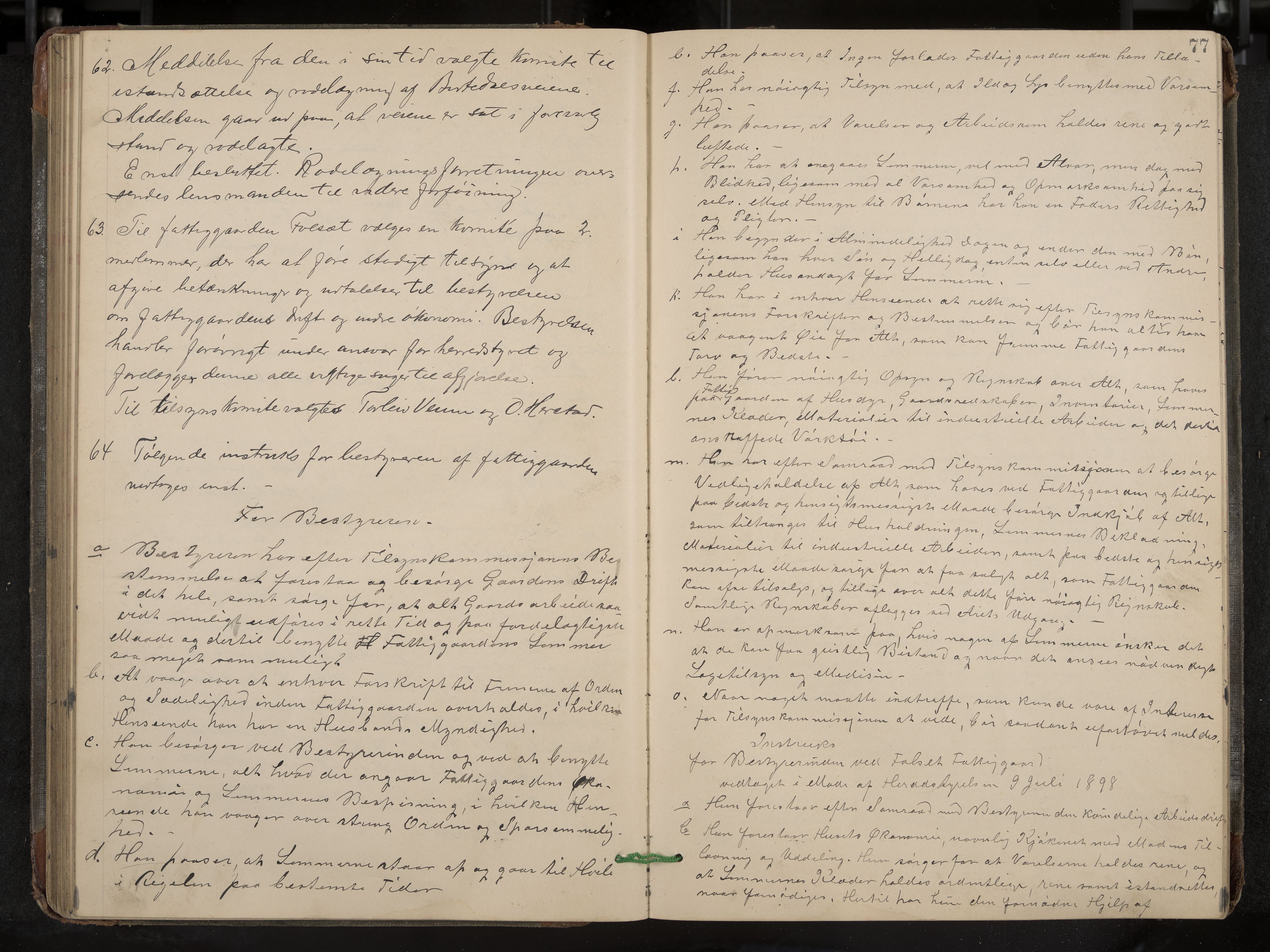 Fyresdal formannskap og sentraladministrasjon, IKAK/0831021-1/Aa/L0003: Møtebok, 1894-1903, p. 77