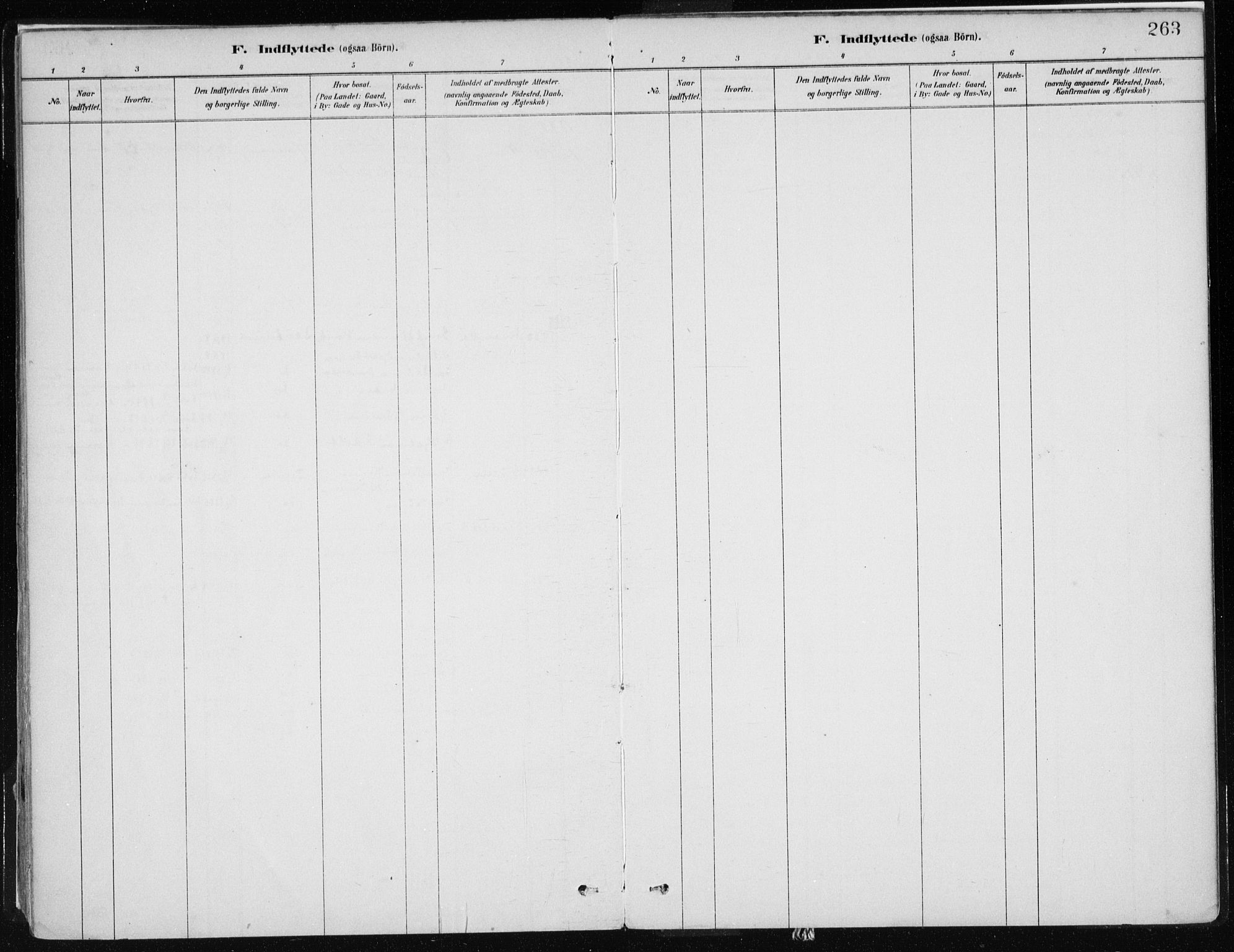 Askvoll sokneprestembete, AV/SAB-A-79501/H/Haa/Haab/L0002: Parish register (official) no. B 2, 1879-1909, p. 263