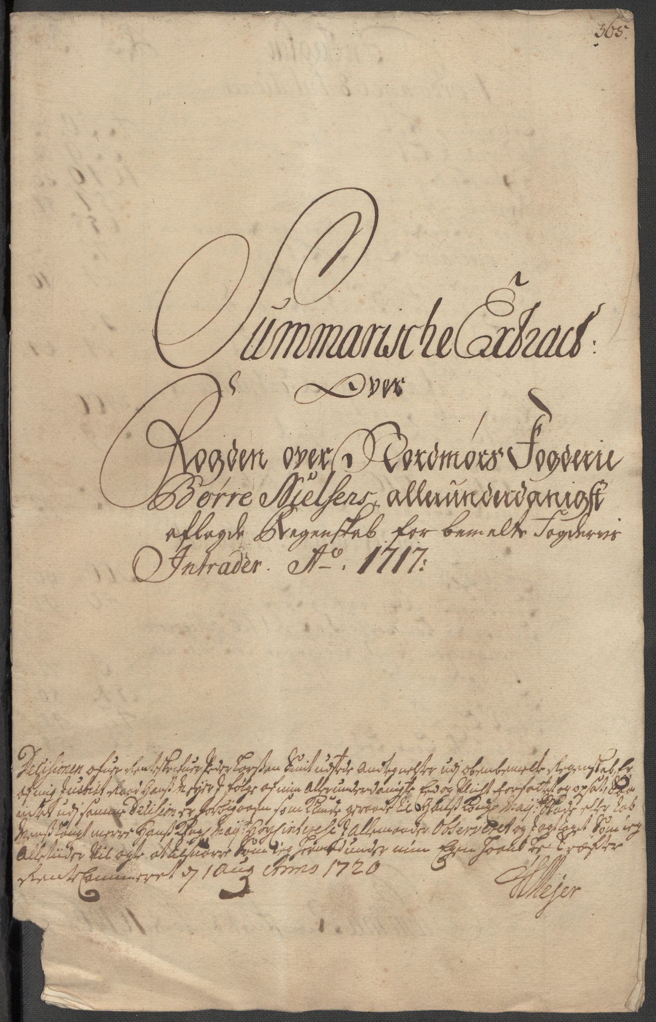 Rentekammeret inntil 1814, Reviderte regnskaper, Fogderegnskap, RA/EA-4092/R56/L3750: Fogderegnskap Nordmøre, 1717, p. 16