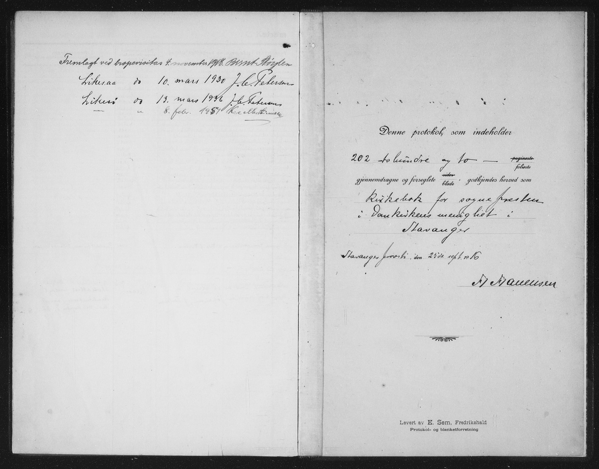 Domkirken sokneprestkontor, SAST/A-101812/002/A/L0019: Parish register (official) no. A 35, 1916-1932
