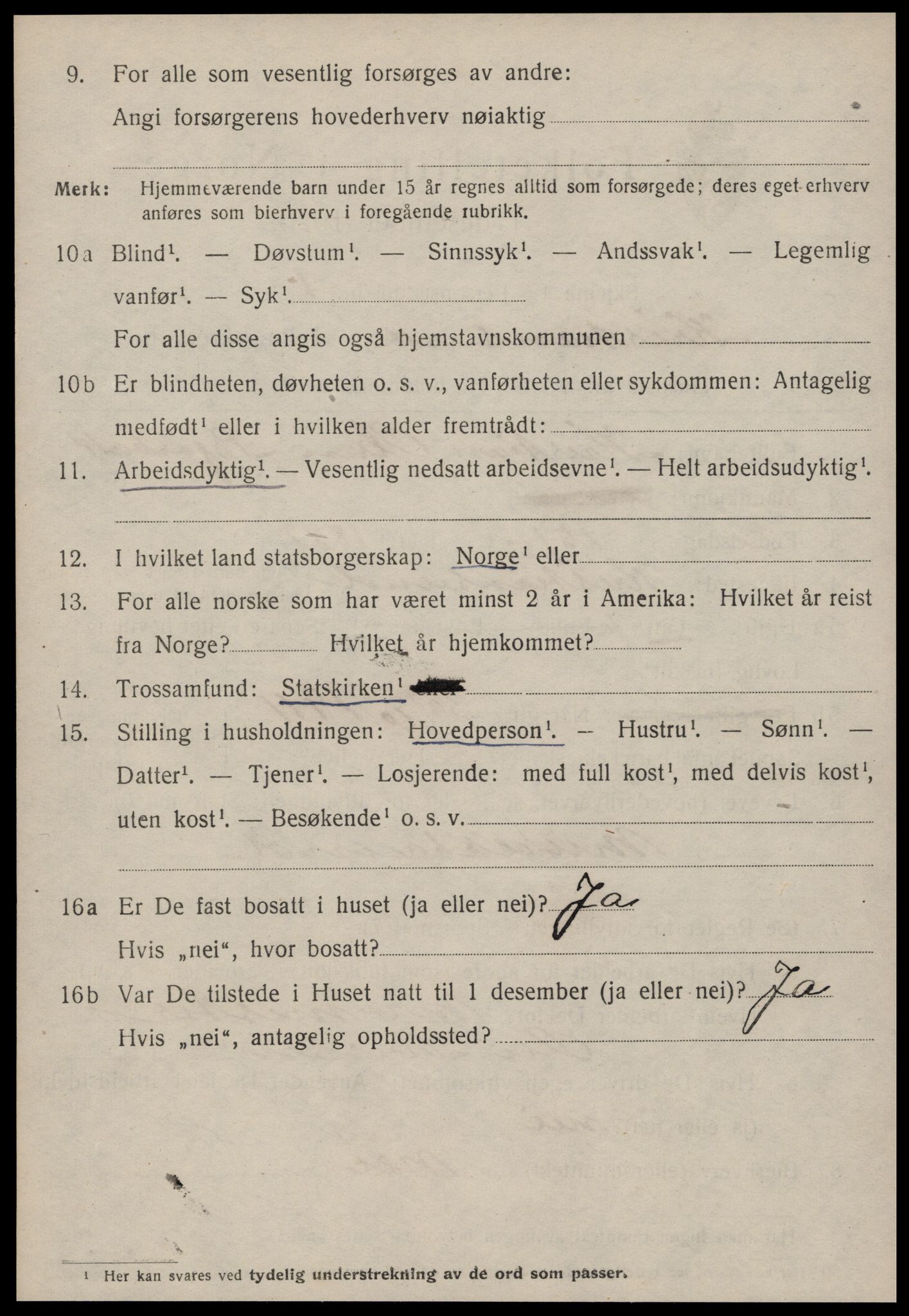 SAT, 1920 census for Kristiansund, 1920, p. 24282