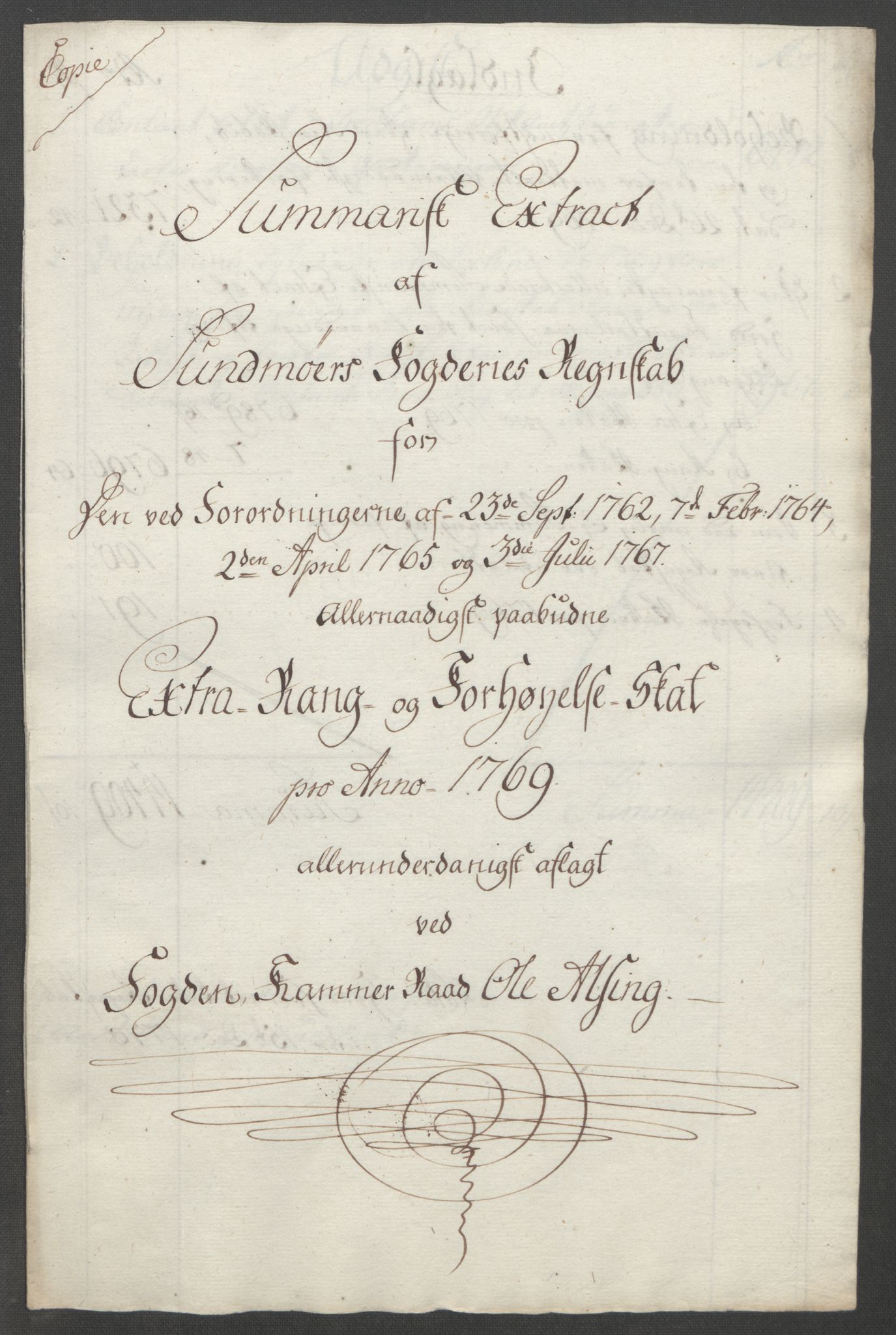 Rentekammeret inntil 1814, Reviderte regnskaper, Fogderegnskap, AV/RA-EA-4092/R54/L3645: Ekstraskatten Sunnmøre, 1762-1772, p. 142