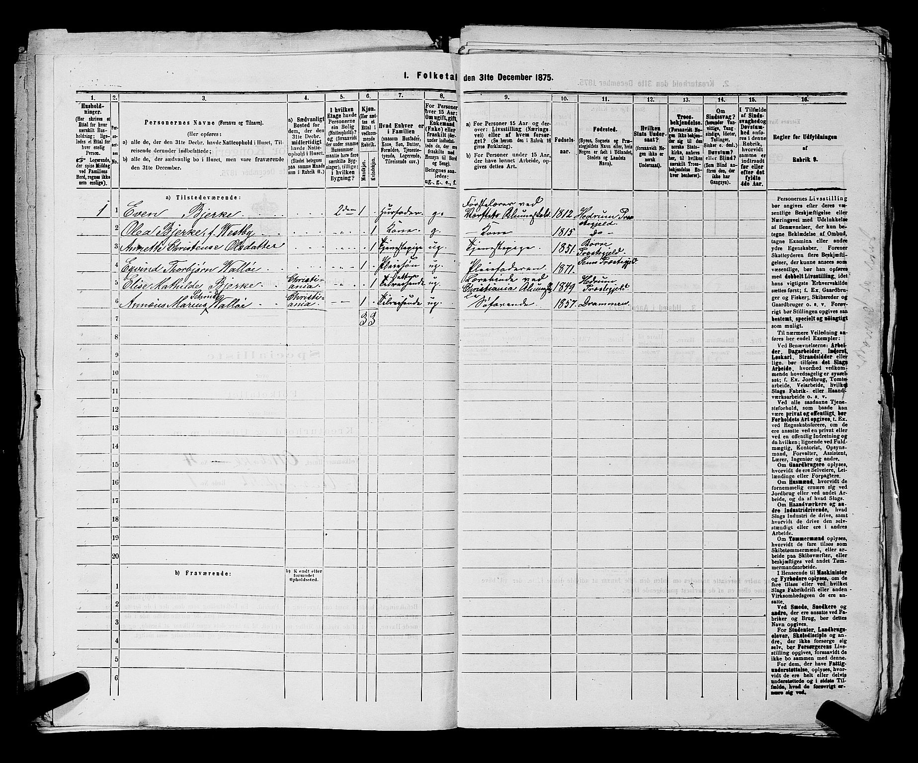 SAKO, 1875 census for 0703P Horten, 1875, p. 485