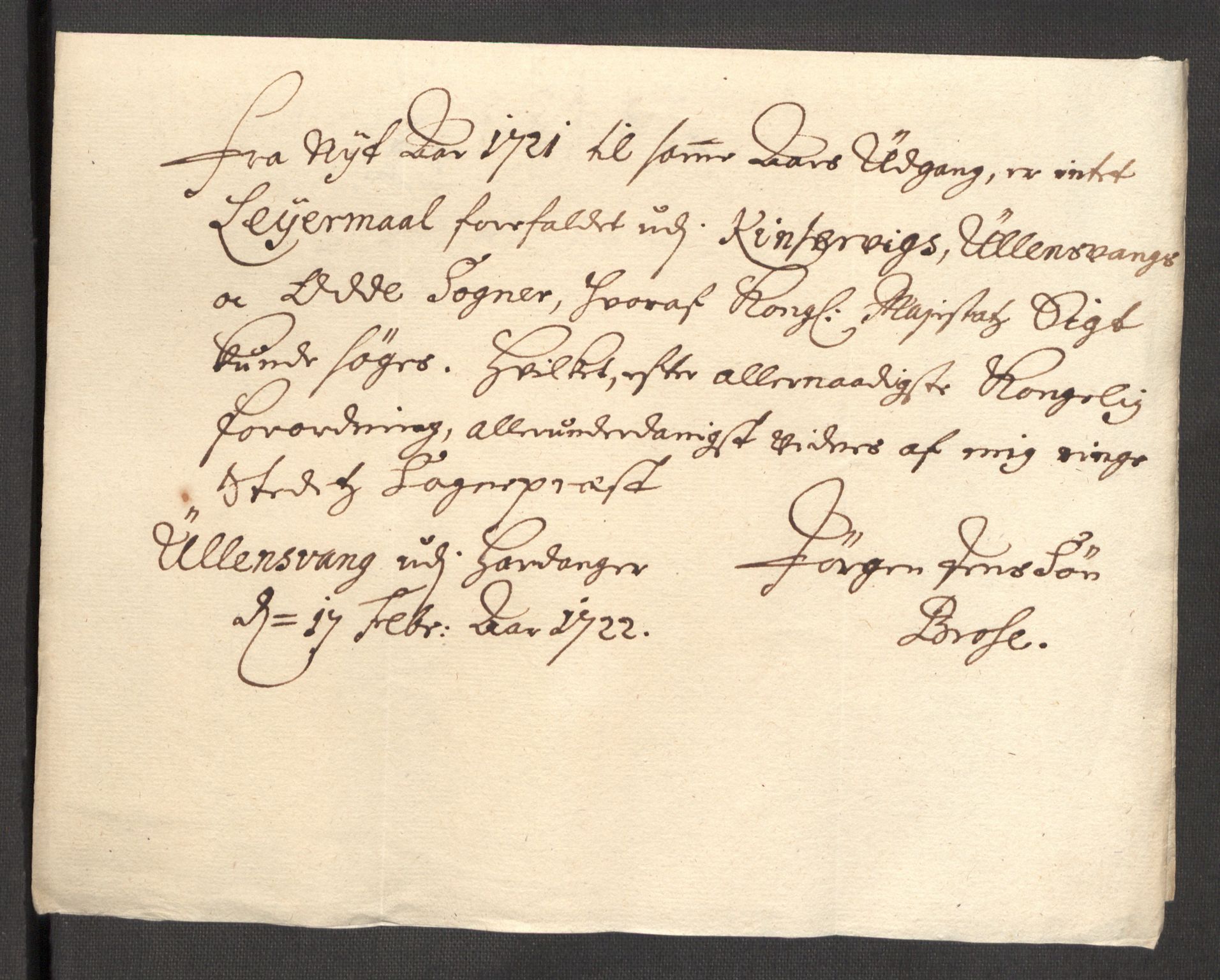 Rentekammeret inntil 1814, Reviderte regnskaper, Fogderegnskap, AV/RA-EA-4092/R48/L3000: Fogderegnskap Sunnhordland og Hardanger, 1721, p. 195