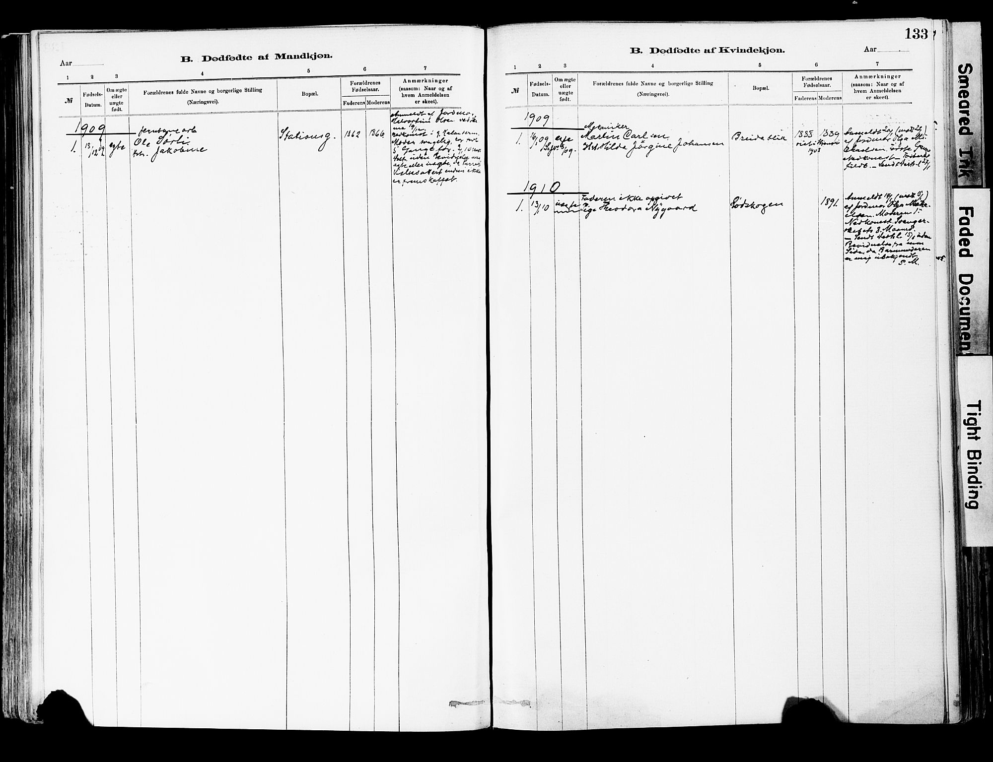 Strømsgodset kirkebøker, AV/SAKO-A-324/F/Fa/L0001: Parish register (official) no. 1, 1885-1909, p. 133