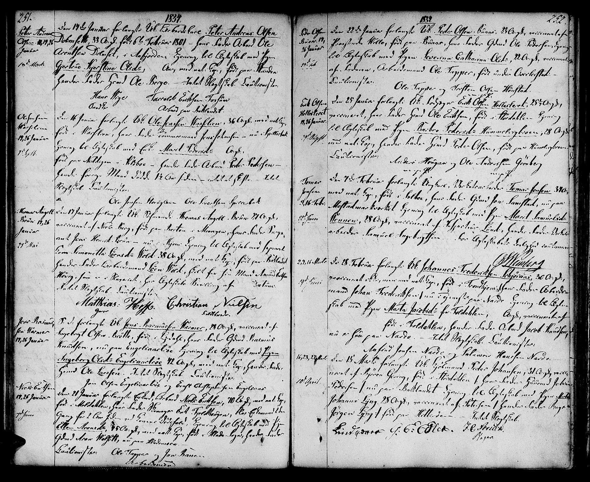 Ministerialprotokoller, klokkerbøker og fødselsregistre - Sør-Trøndelag, SAT/A-1456/604/L0181: Parish register (official) no. 604A02, 1798-1817, p. 251-252