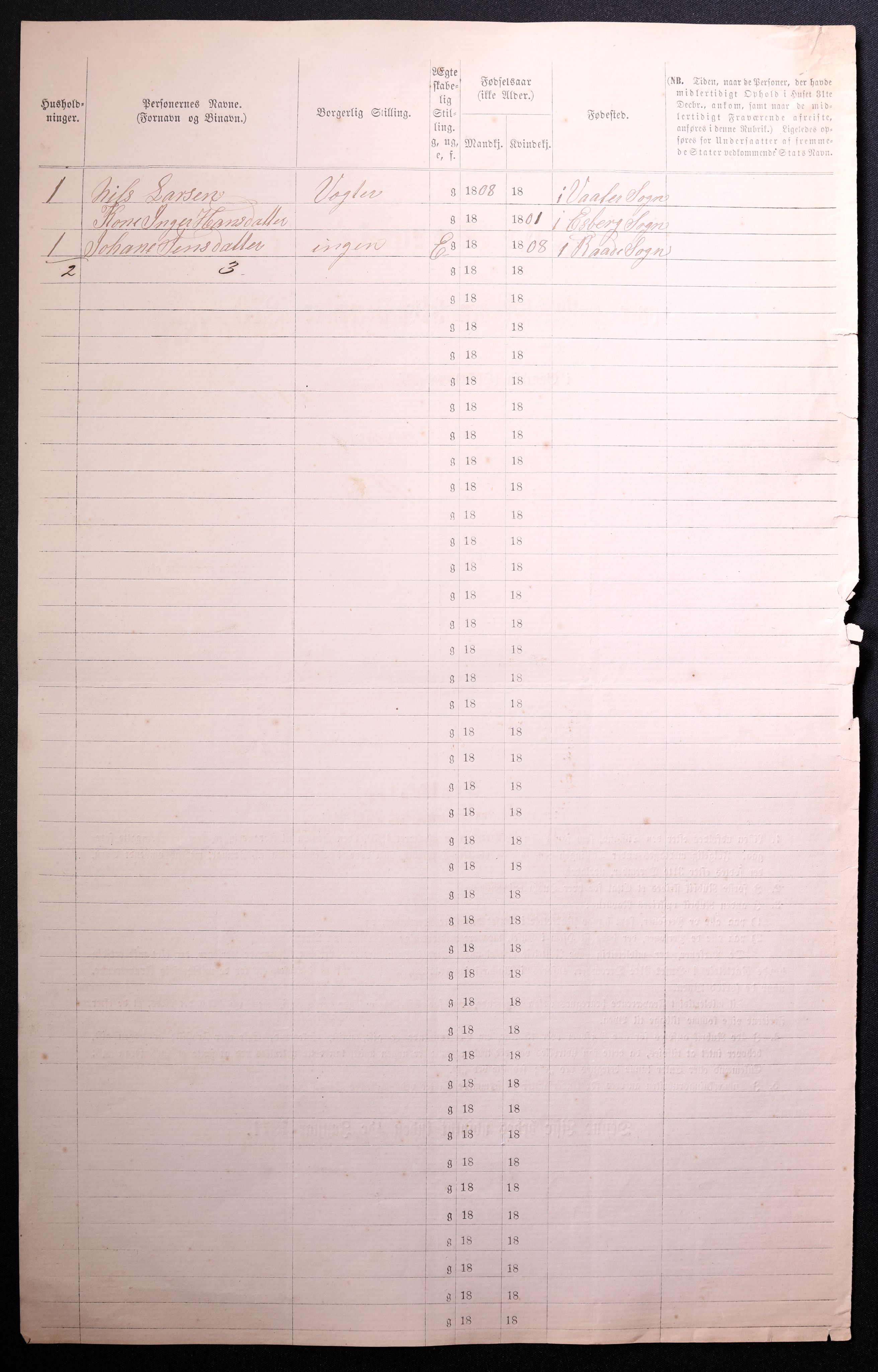 RA, 1870 census for 0104 Moss, 1870, p. 712