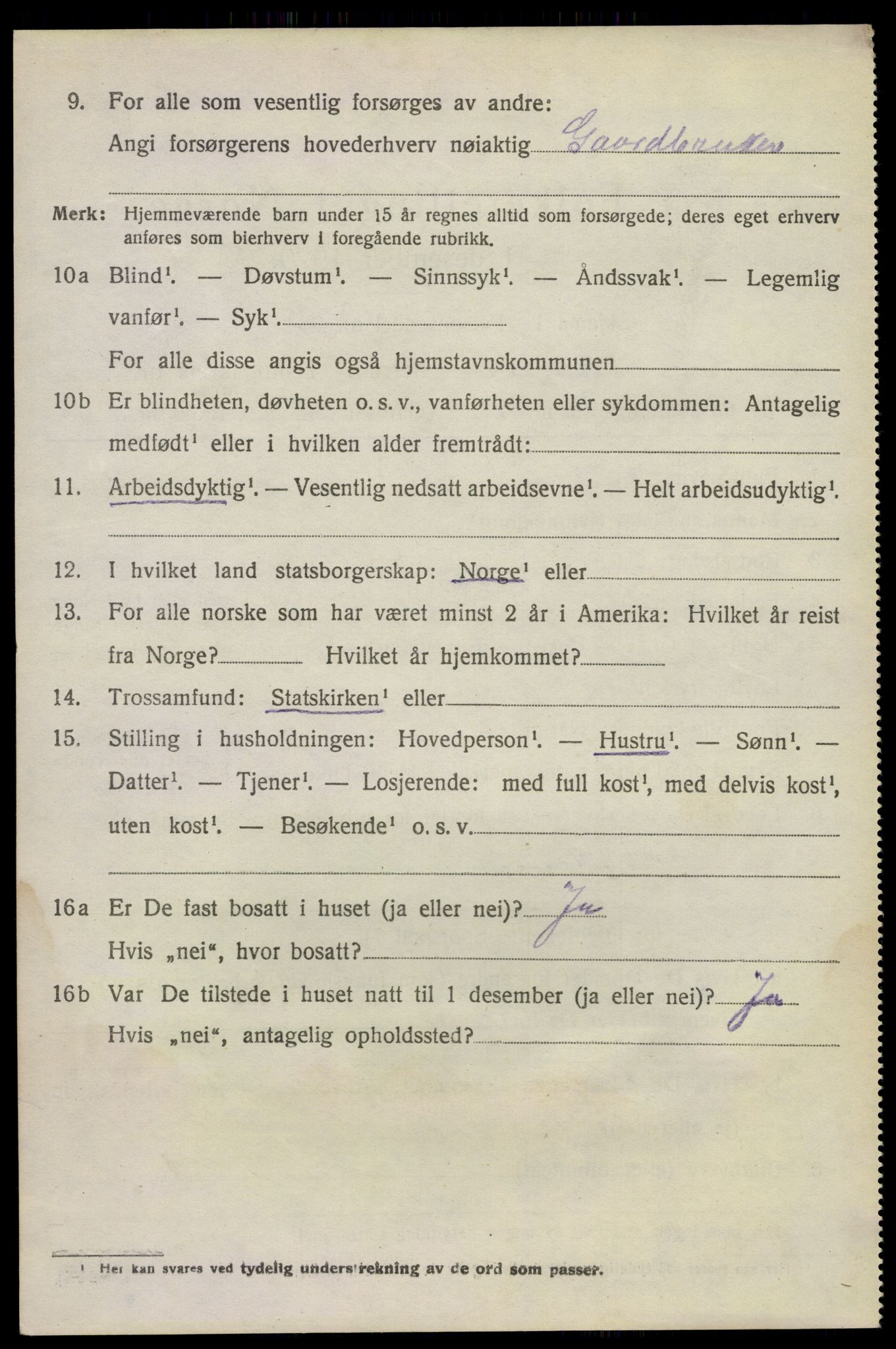 SAKO, 1920 census for Sauherad, 1920, p. 3610