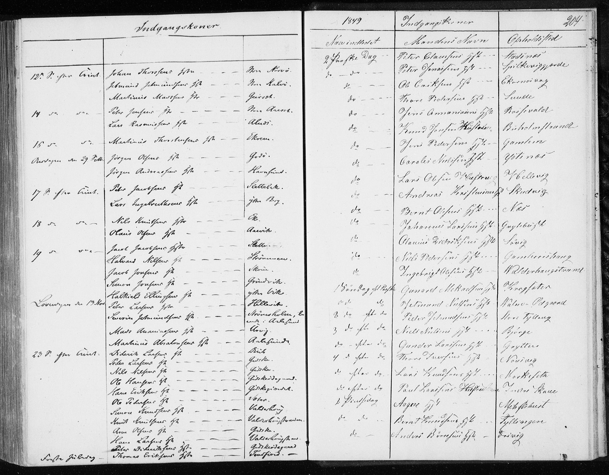 Ministerialprotokoller, klokkerbøker og fødselsregistre - Møre og Romsdal, AV/SAT-A-1454/528/L0415: Curate's parish register no. 528B03, 1843-1852, p. 204