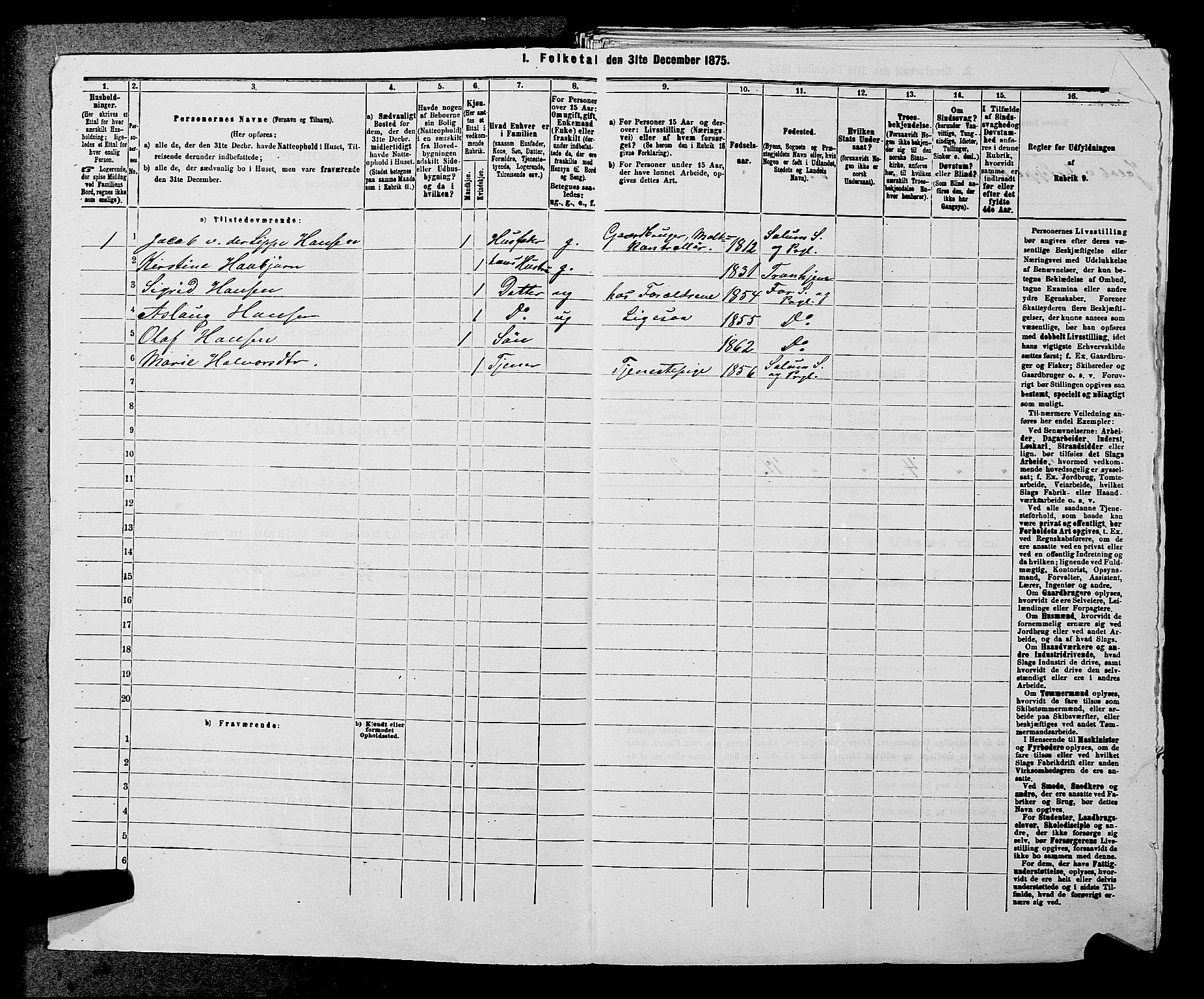 SAKO, 1875 census for 0818P Solum, 1875, p. 475