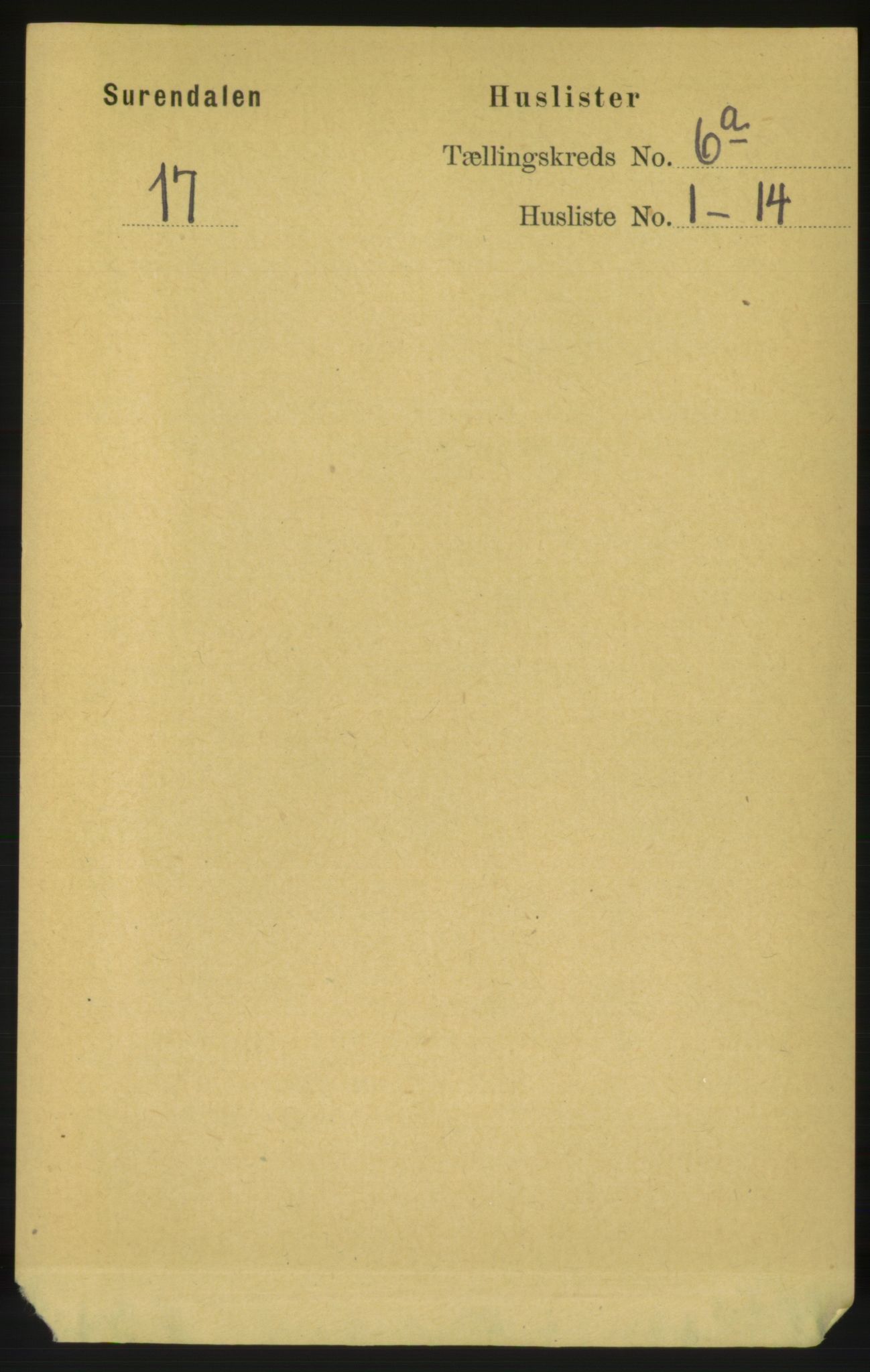 RA, 1891 census for 1566 Surnadal, 1891, p. 1654