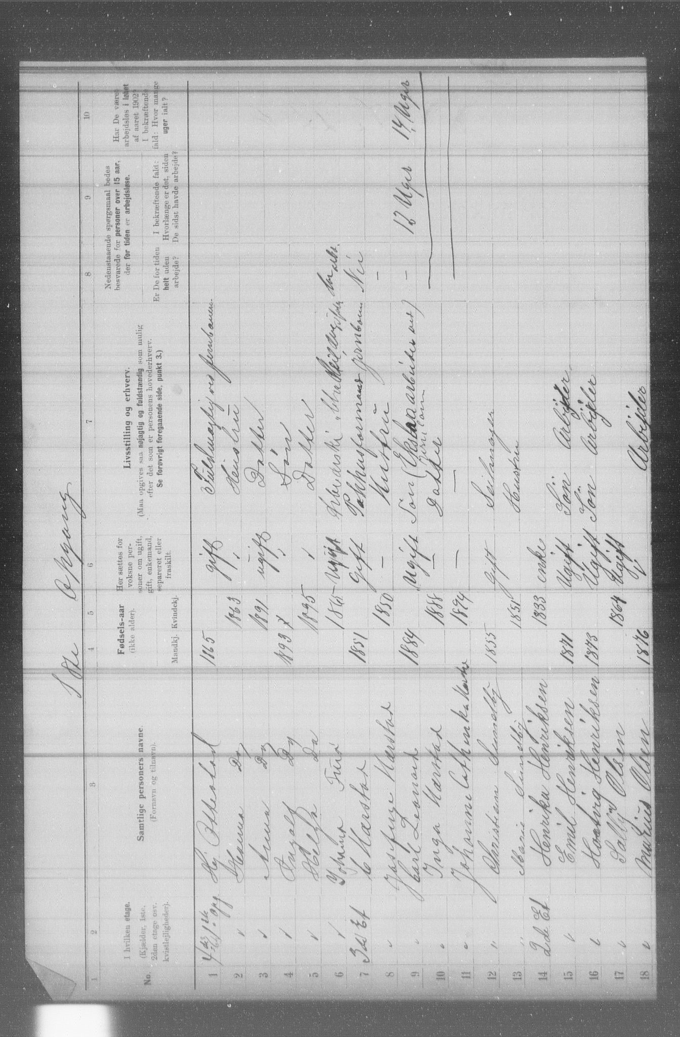 OBA, Municipal Census 1902 for Kristiania, 1902, p. 4140