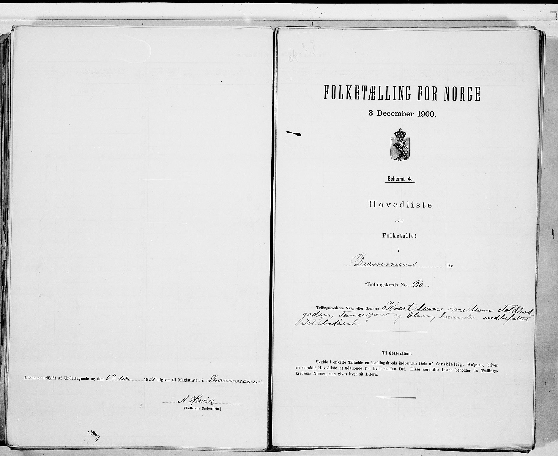 RA, 1900 census for Drammen, 1900, p. 125