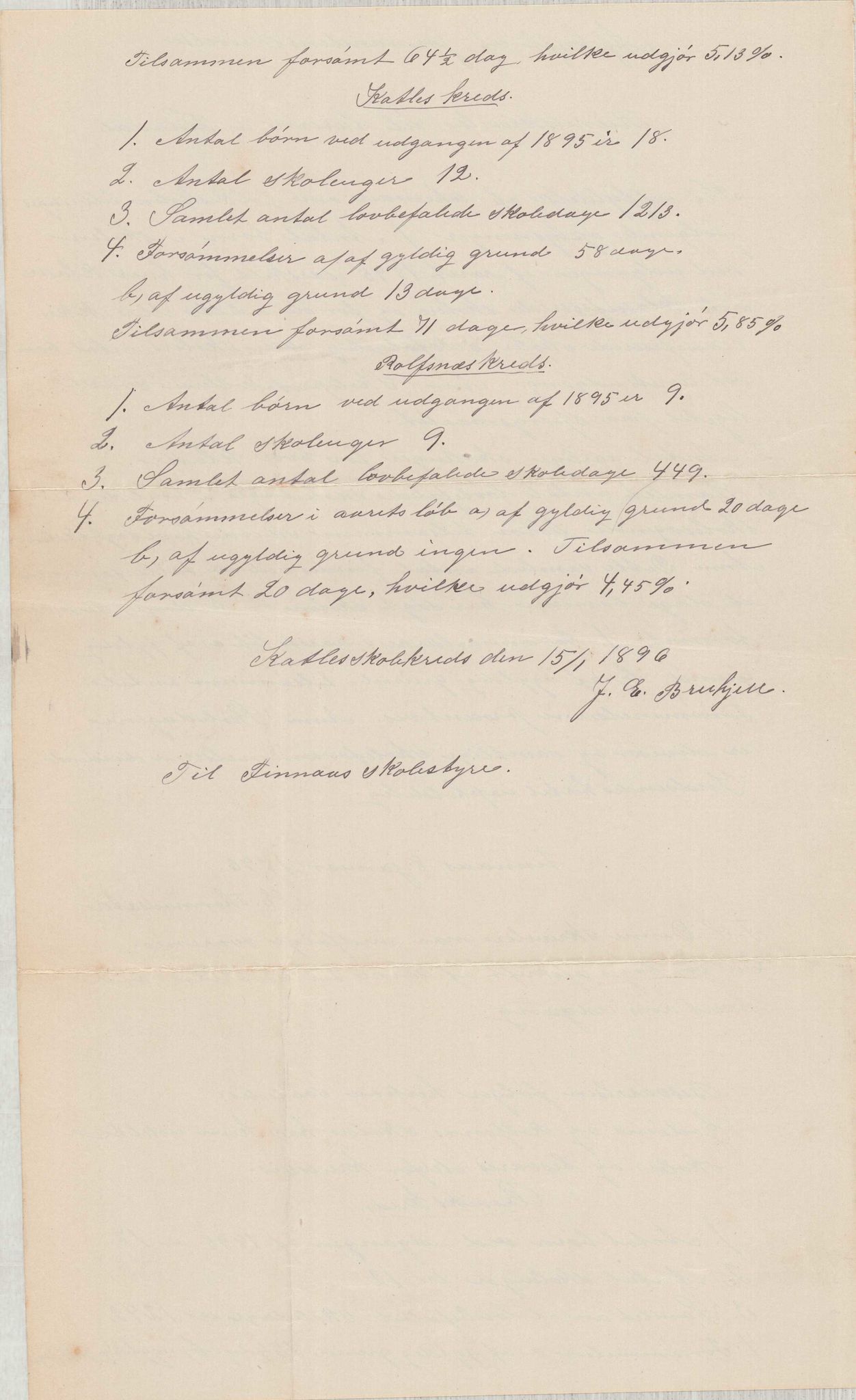 Finnaas kommune. Skulestyret, IKAH/1218a-211/D/Da/L0001/0004: Kronologisk ordna korrespondanse / Kronologisk ordna korrespondanse , 1894-1896, p. 170