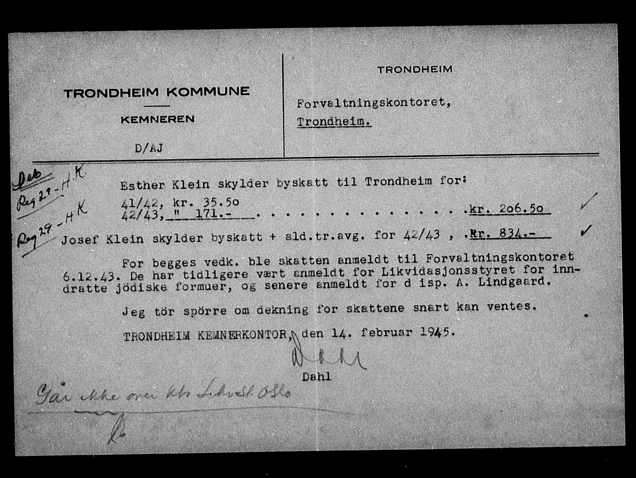 Justisdepartementet, Tilbakeføringskontoret for inndratte formuer, AV/RA-S-1564/H/Hc/Hca/L0900: --, 1945-1947, p. 375