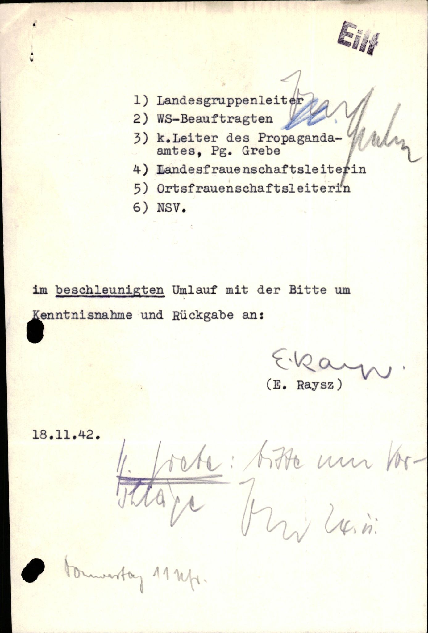 Forsvarets Overkommando. 2 kontor. Arkiv 11.4. Spredte tyske arkivsaker, AV/RA-RAFA-7031/D/Dar/Darb/L0015: Reichskommissariat - NSDAP in Norwegen, 1938-1945, p. 41