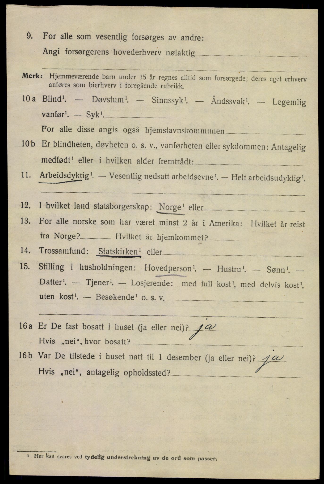 SAKO, 1920 census for Kragerø, 1920, p. 5350