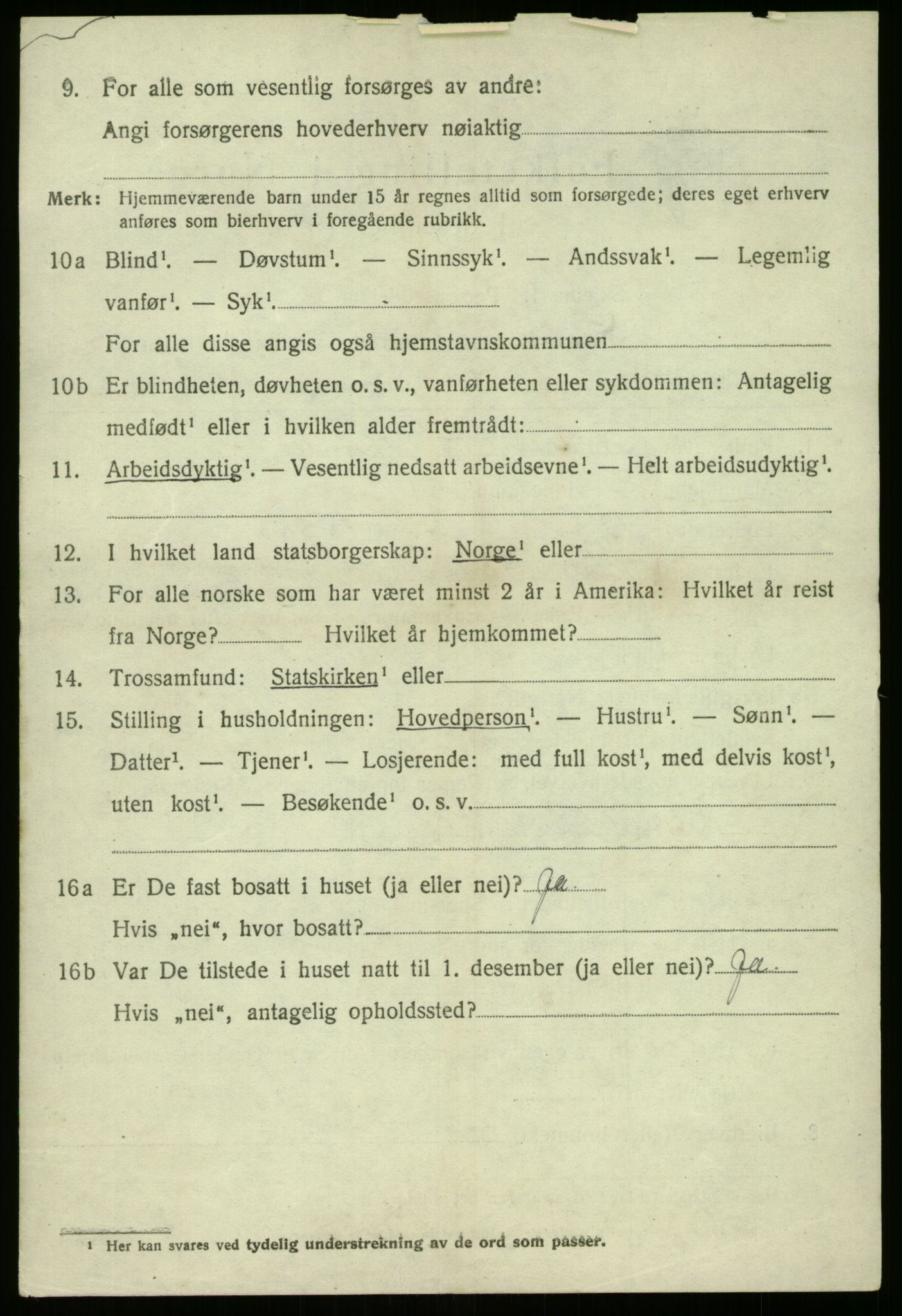 SAB, 1920 census for Gaular, 1920, p. 6897