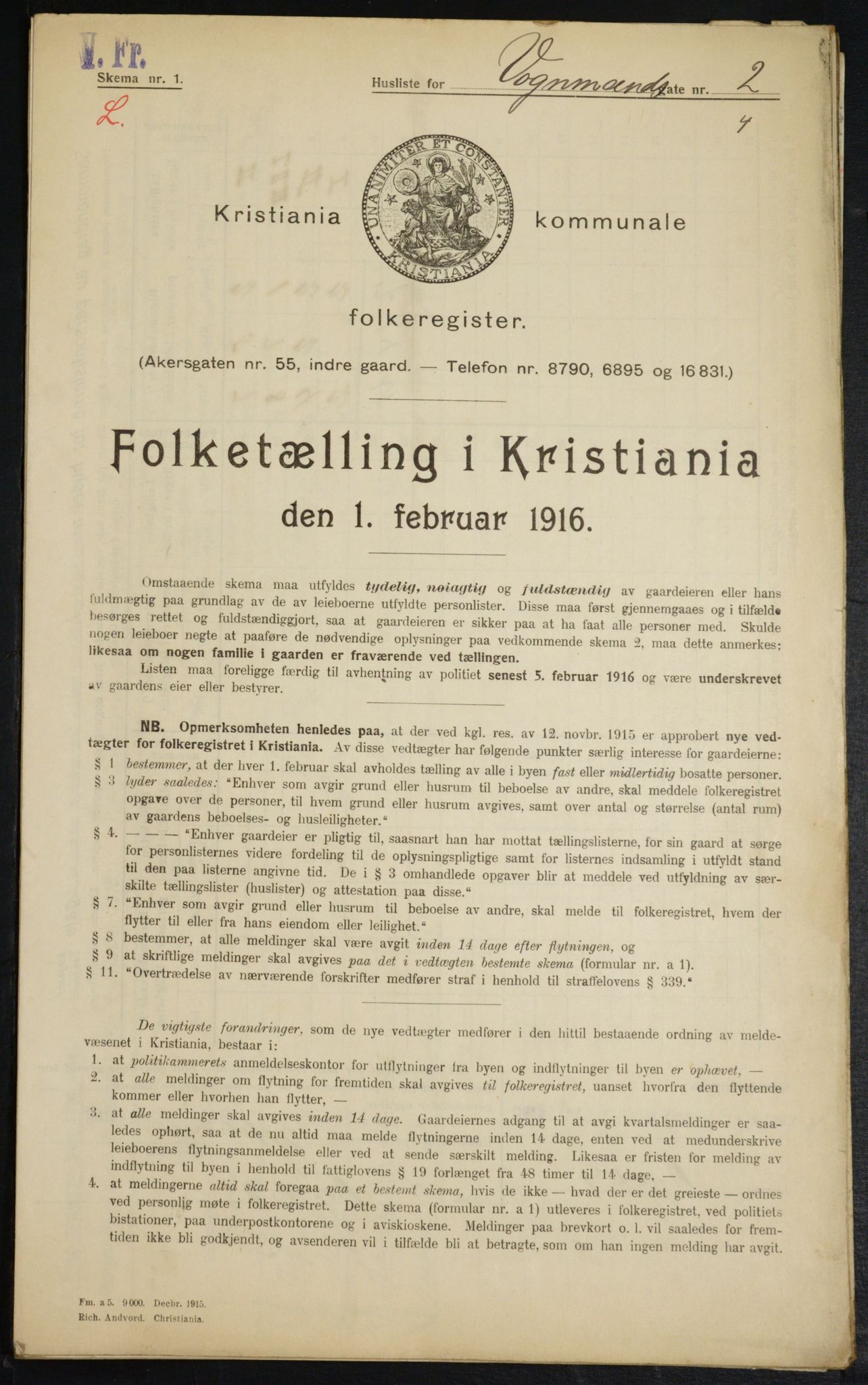 OBA, Municipal Census 1916 for Kristiania, 1916, p. 127803