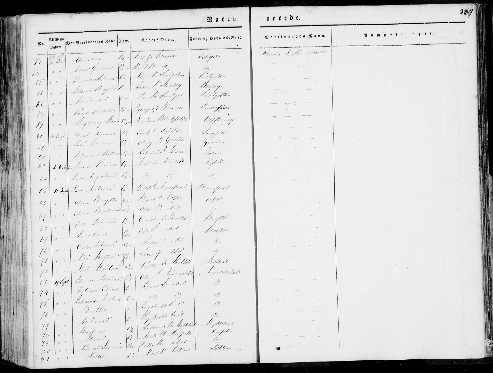 Ministerialprotokoller, klokkerbøker og fødselsregistre - Møre og Romsdal, AV/SAT-A-1454/509/L0104: Parish register (official) no. 509A02, 1833-1847, p. 269