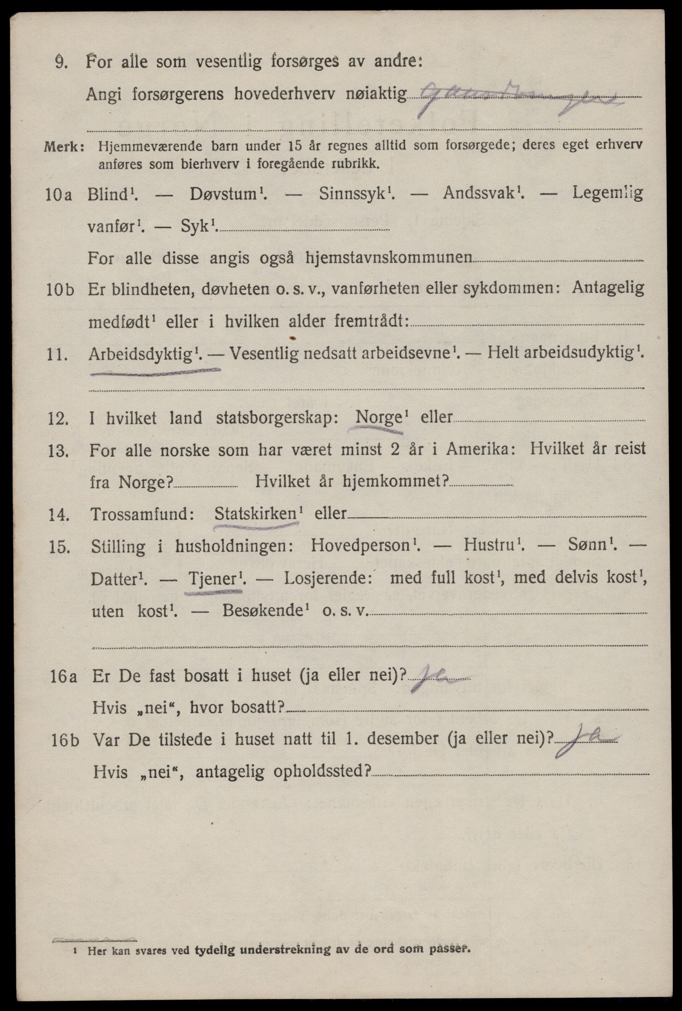 SAST, 1920 census for Varhaug, 1920, p. 1976