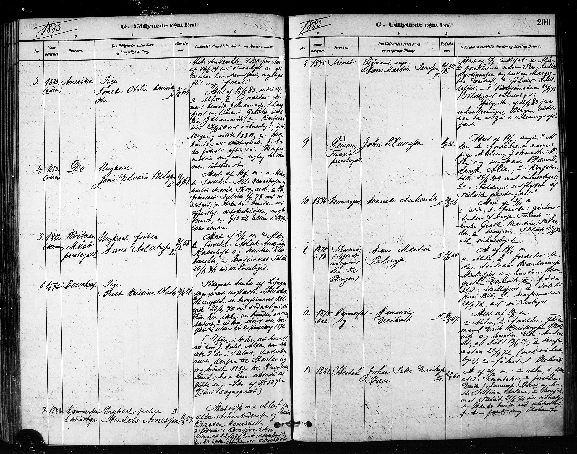Talvik sokneprestkontor, AV/SATØ-S-1337/H/Ha/L0012kirke: Parish register (official) no. 12, 1878-1886, p. 206