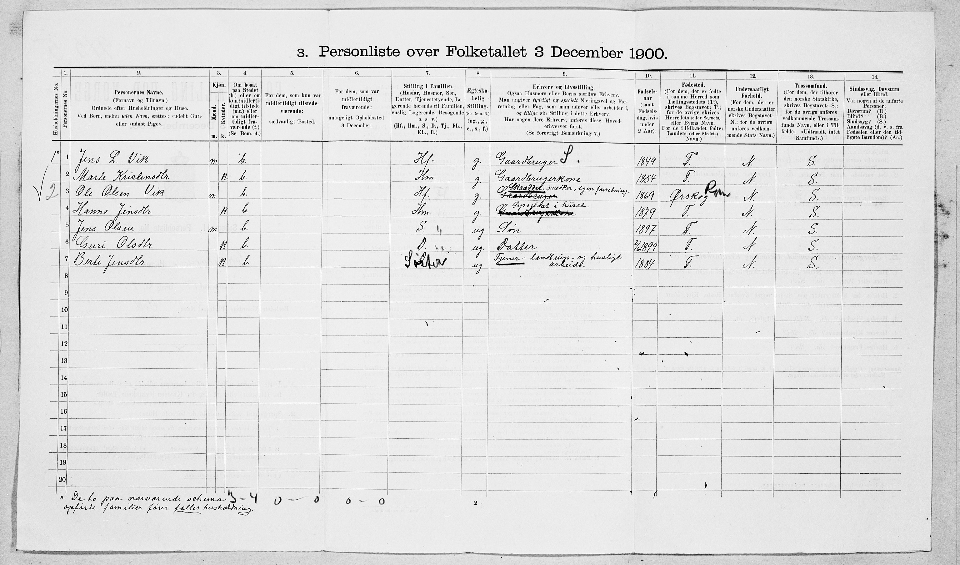 SAT, 1900 census for Sykkylven, 1900, p. 35