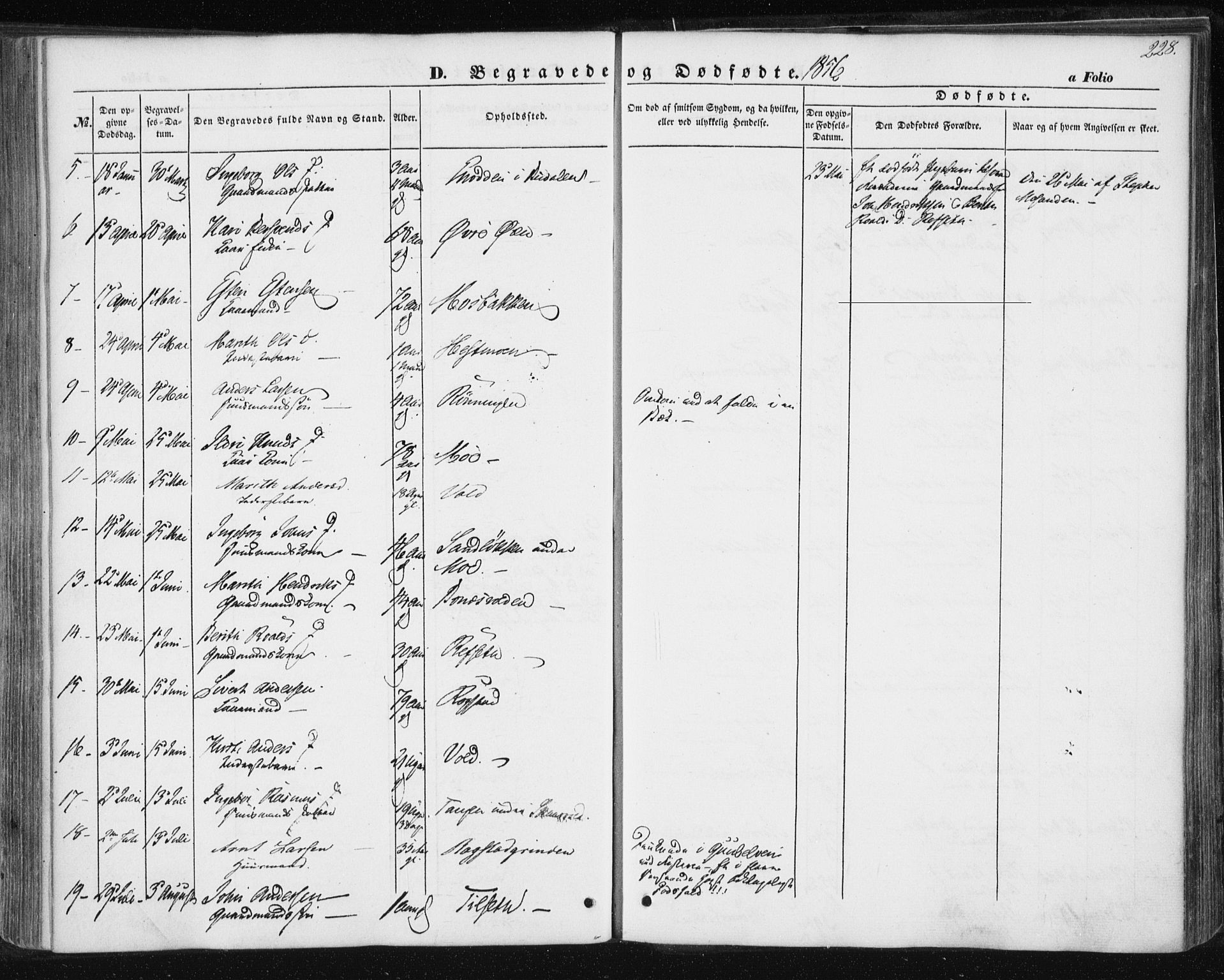 Ministerialprotokoller, klokkerbøker og fødselsregistre - Sør-Trøndelag, SAT/A-1456/687/L1000: Parish register (official) no. 687A06, 1848-1869, p. 228