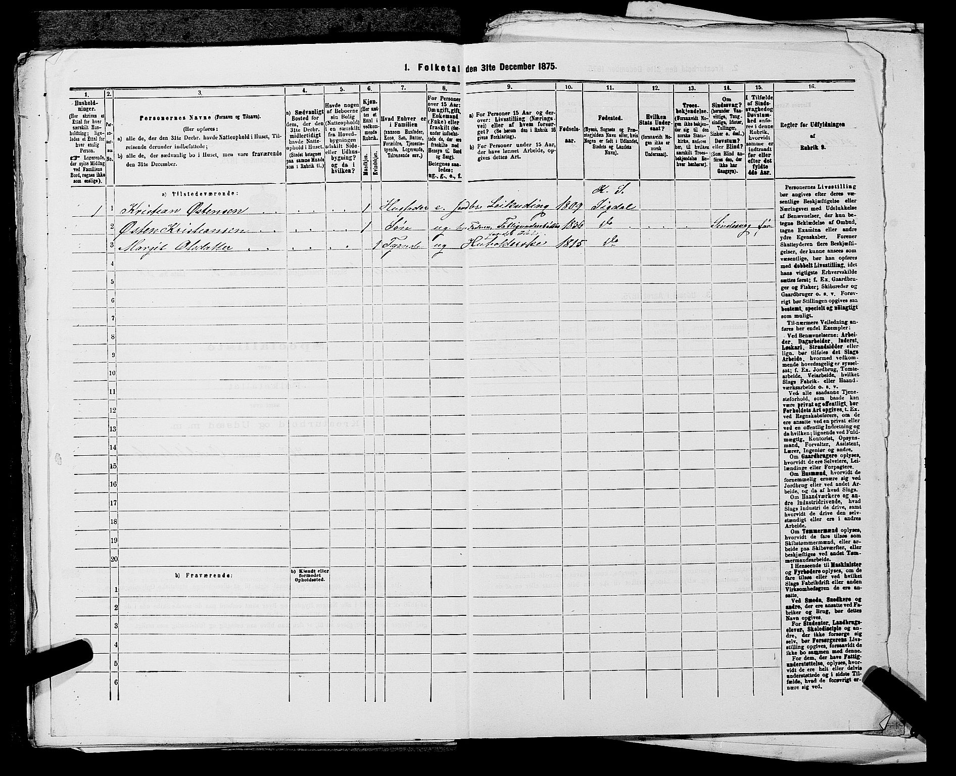 SAKO, 1875 census for 0621P Sigdal, 1875, p. 1865