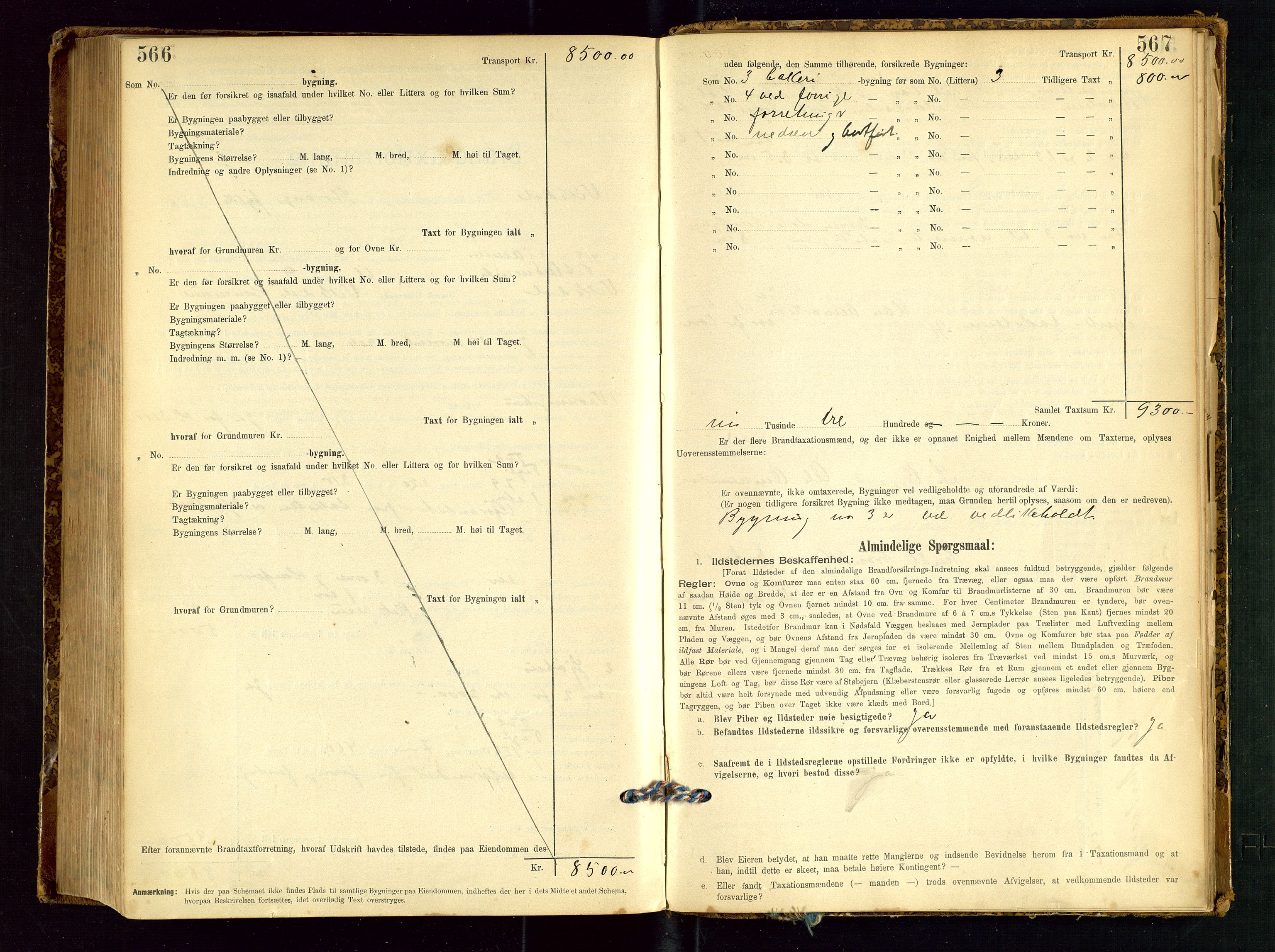 Vikedal lensmannskontor, AV/SAST-A-100179/Gob/L0004: Branntakstprotokoll, 1894-1952, p. 566-567