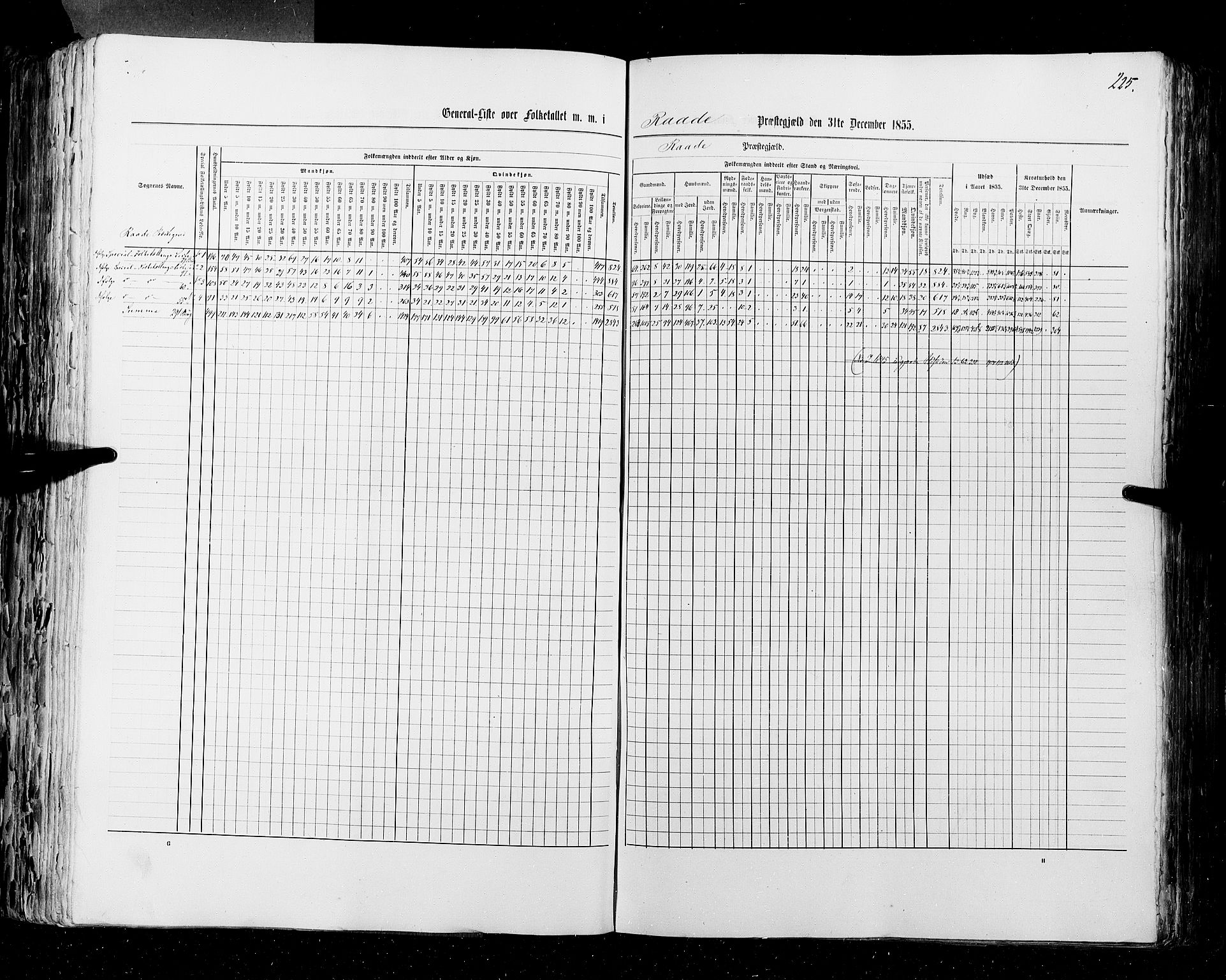 RA, Census 1855, vol. 1: Akershus amt, Smålenenes amt og Hedemarken amt, 1855, p. 225