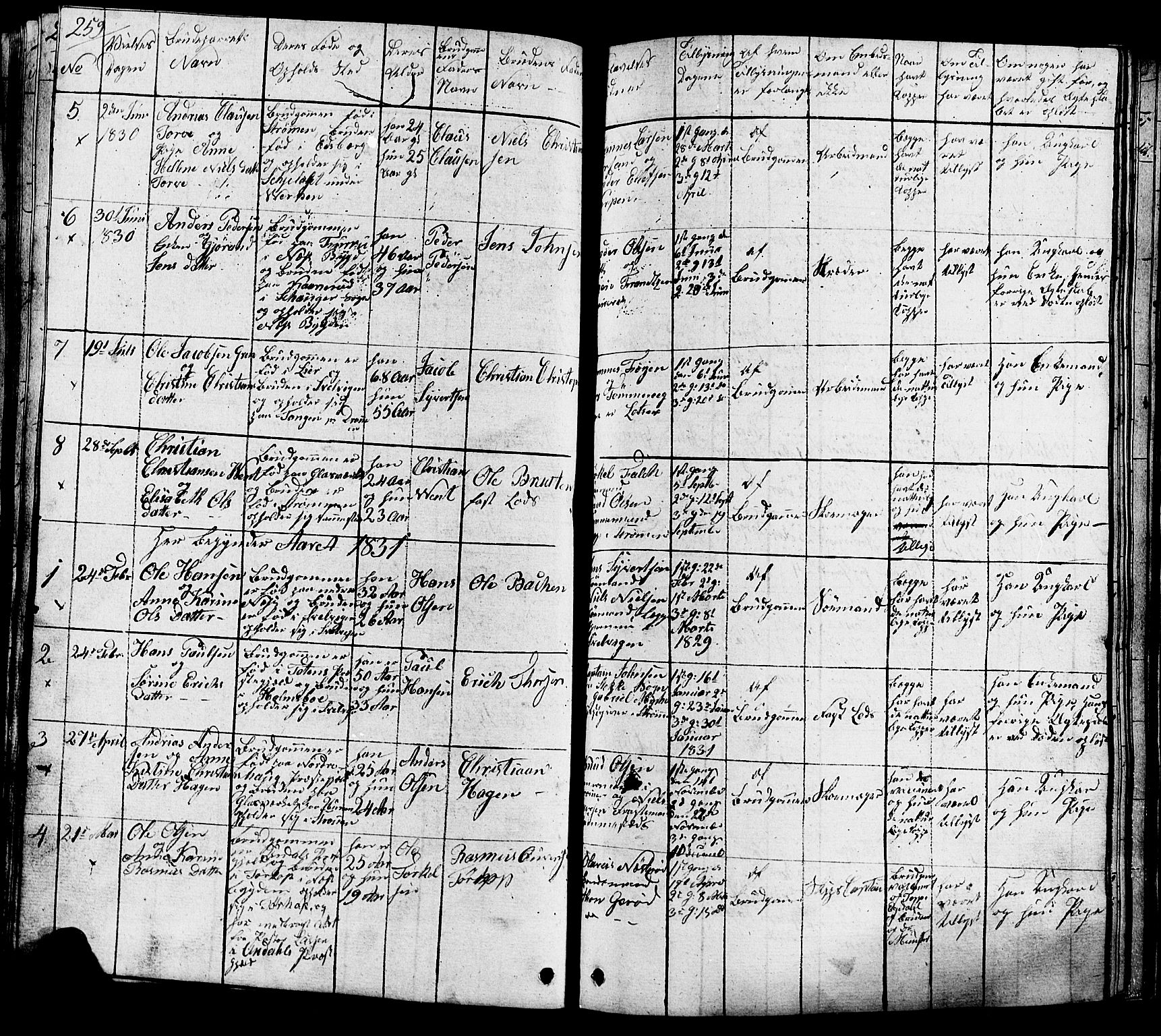 Hurum kirkebøker, SAKO/A-229/G/Ga/L0002: Parish register (copy) no. I 2, 1827-1857, p. 259