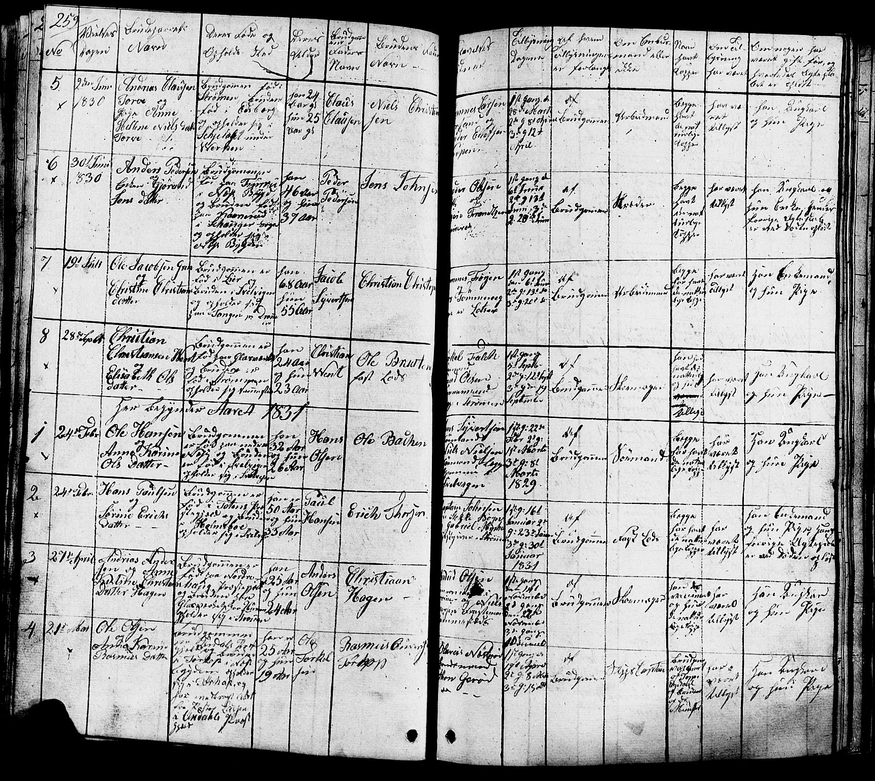 Hurum kirkebøker, AV/SAKO-A-229/G/Ga/L0002: Parish register (copy) no. I 2, 1827-1857, p. 259