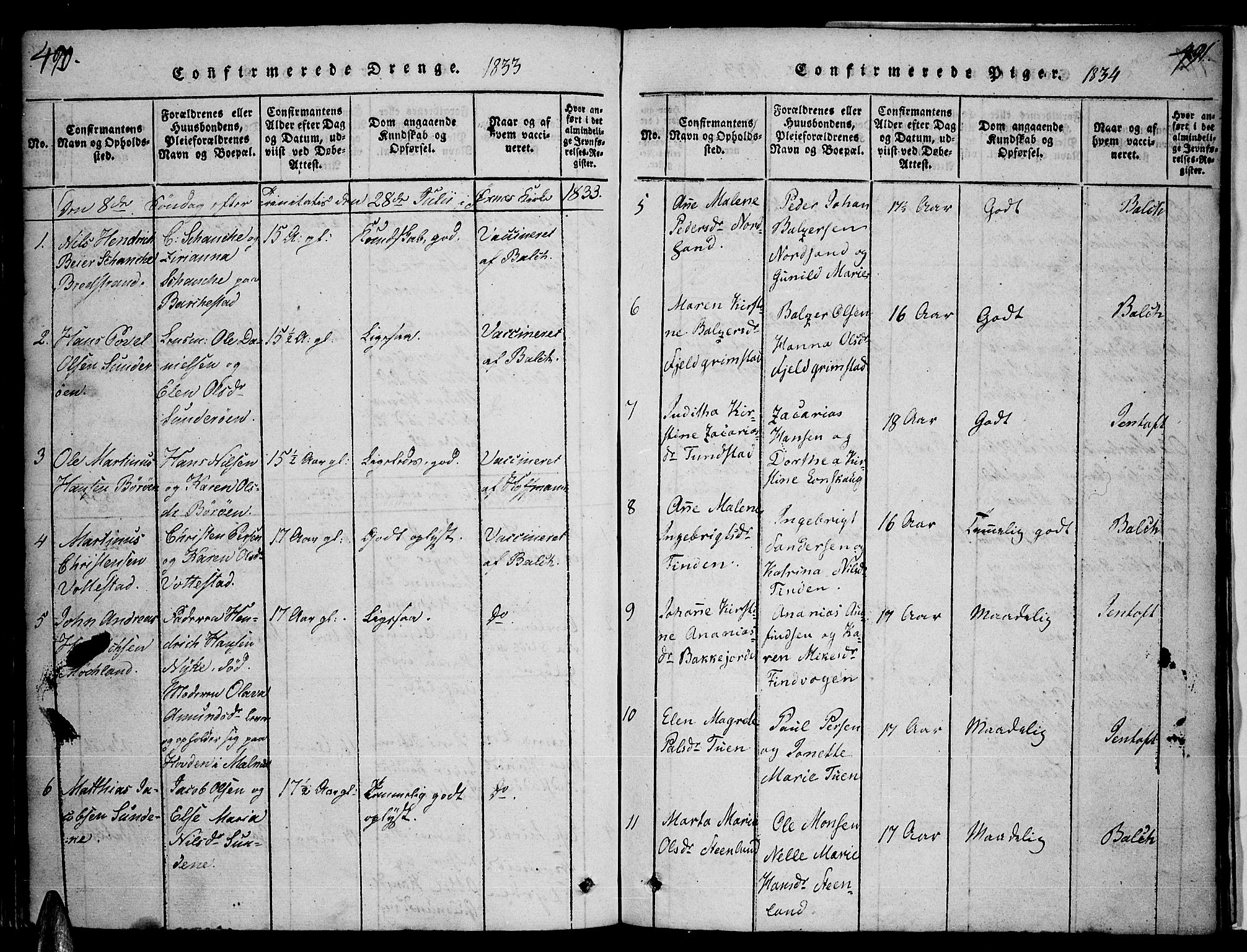 Ministerialprotokoller, klokkerbøker og fødselsregistre - Nordland, SAT/A-1459/893/L1331: Parish register (official) no. 893A04, 1820-1840, p. 490-491