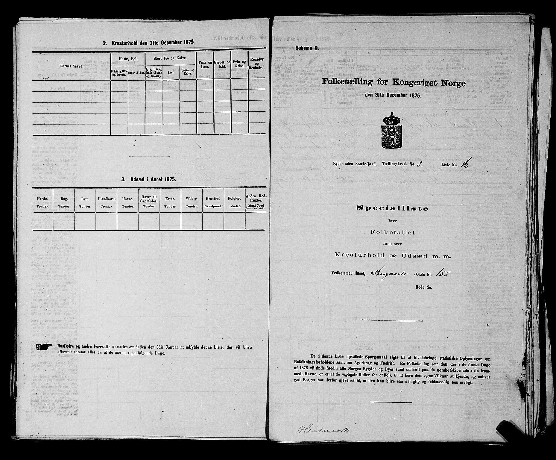 SAKO, 1875 census for 0706B Sandeherred/Sandefjord, 1875, p. 377