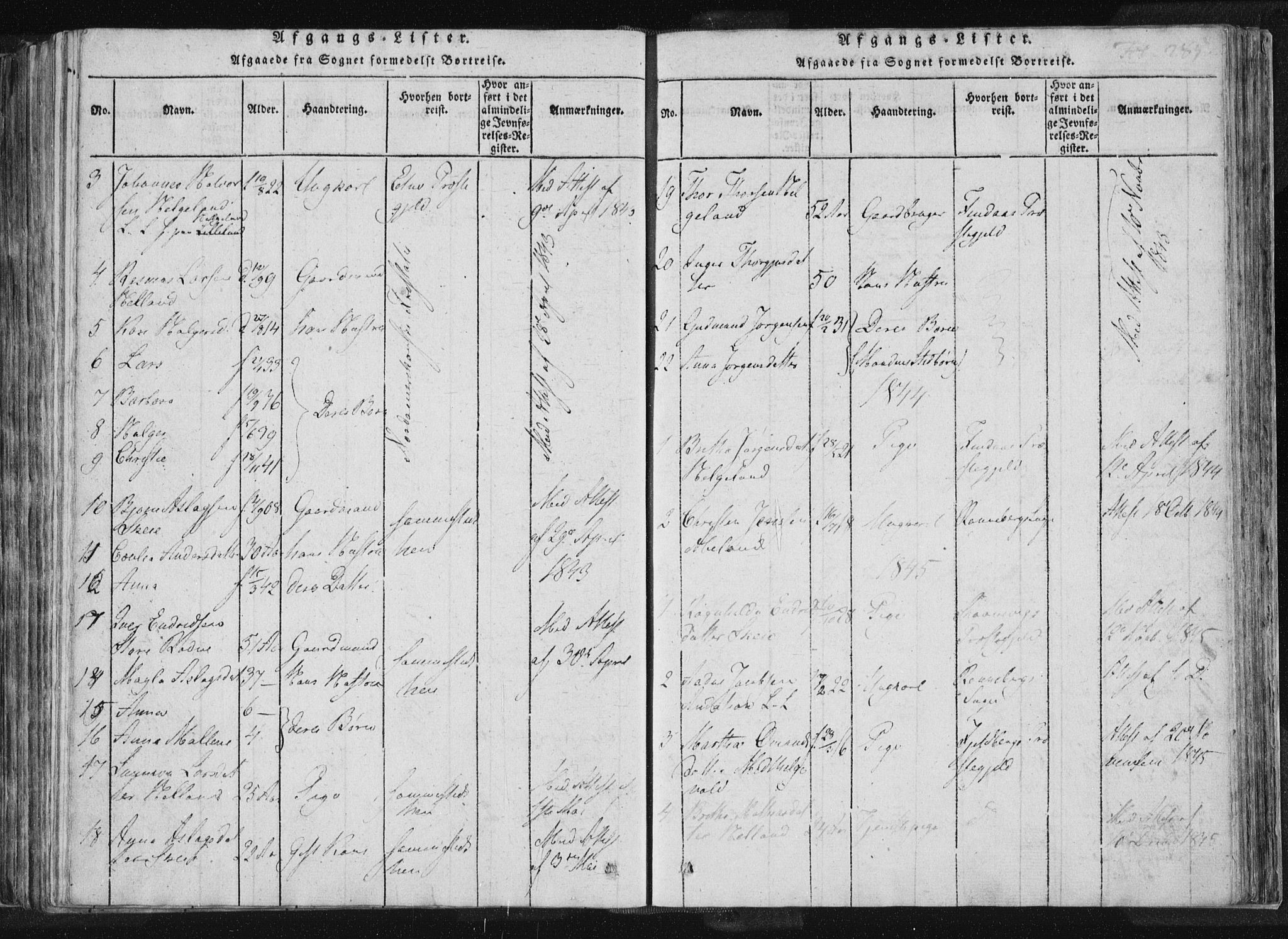 Vikedal sokneprestkontor, AV/SAST-A-101840/01/IV: Parish register (official) no. A 4, 1816-1850, p. 285