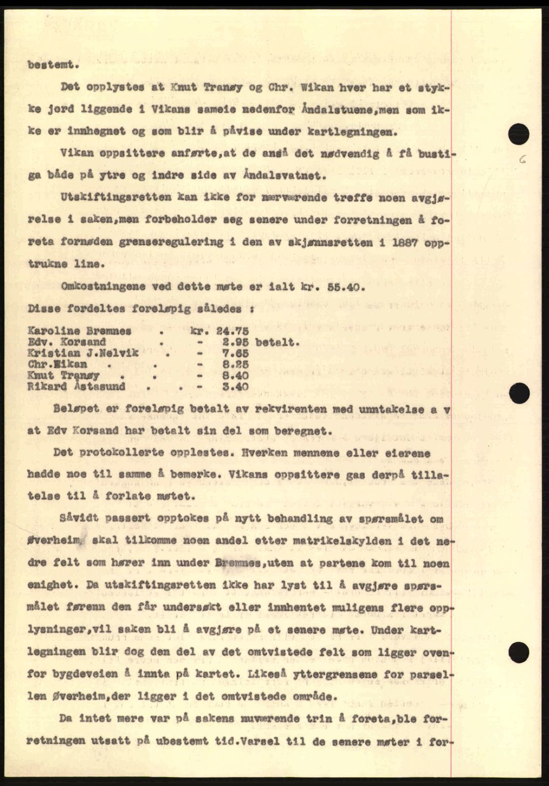 Nordmøre sorenskriveri, AV/SAT-A-4132/1/2/2Ca: Mortgage book no. A97, 1944-1944, Diary no: : 593/1944