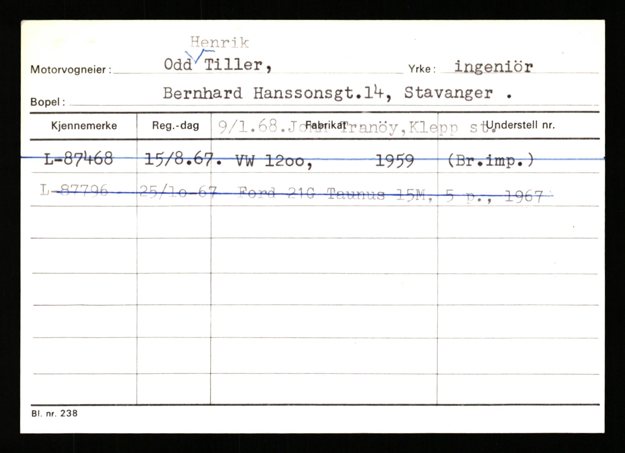 Stavanger trafikkstasjon, AV/SAST-A-101942/0/H/L0038: Sørbø - Tjeltveit, 1930-1971, p. 2201