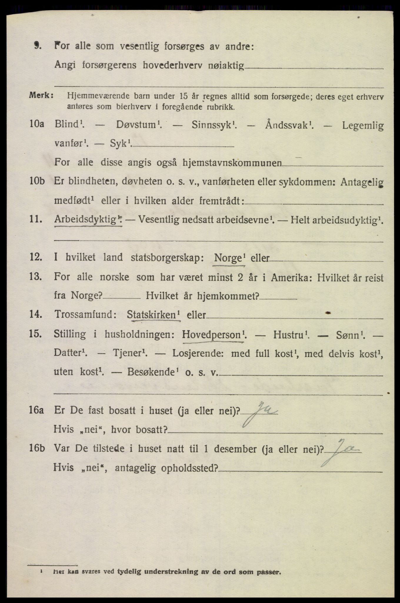 SAK, 1920 census for Søgne, 1920, p. 5622