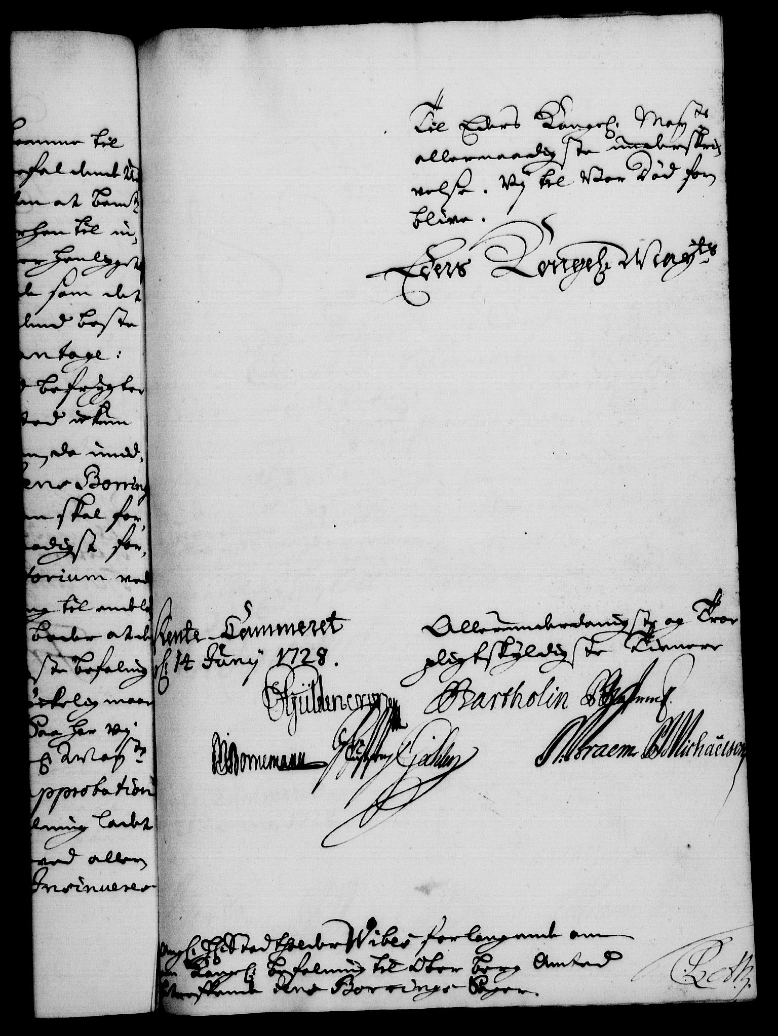 Rentekammeret, Kammerkanselliet, RA/EA-3111/G/Gf/Gfa/L0011: Norsk relasjons- og resolusjonsprotokoll (merket RK 52.11), 1728, p. 457