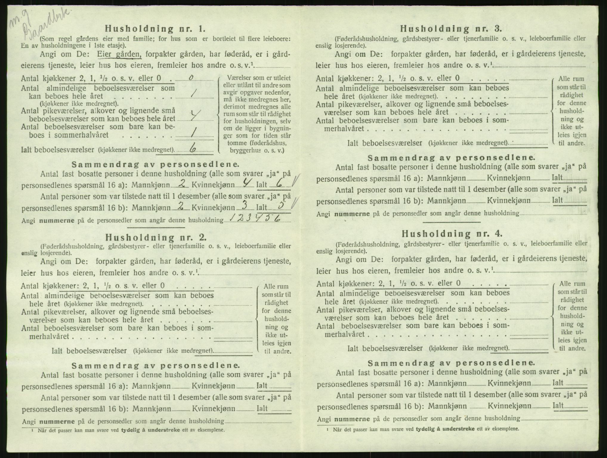 SAT, 1920 census for Sunndal, 1920, p. 593