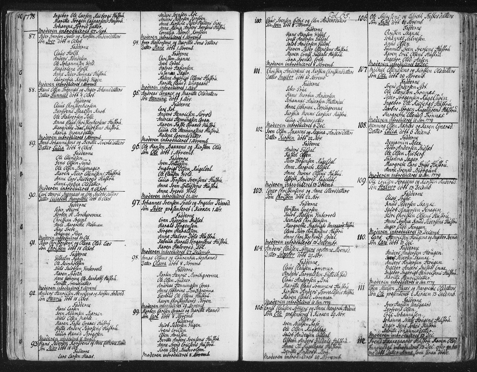 Ministerialprotokoller, klokkerbøker og fødselsregistre - Sør-Trøndelag, AV/SAT-A-1456/681/L0926: Parish register (official) no. 681A04, 1767-1797, p. 65