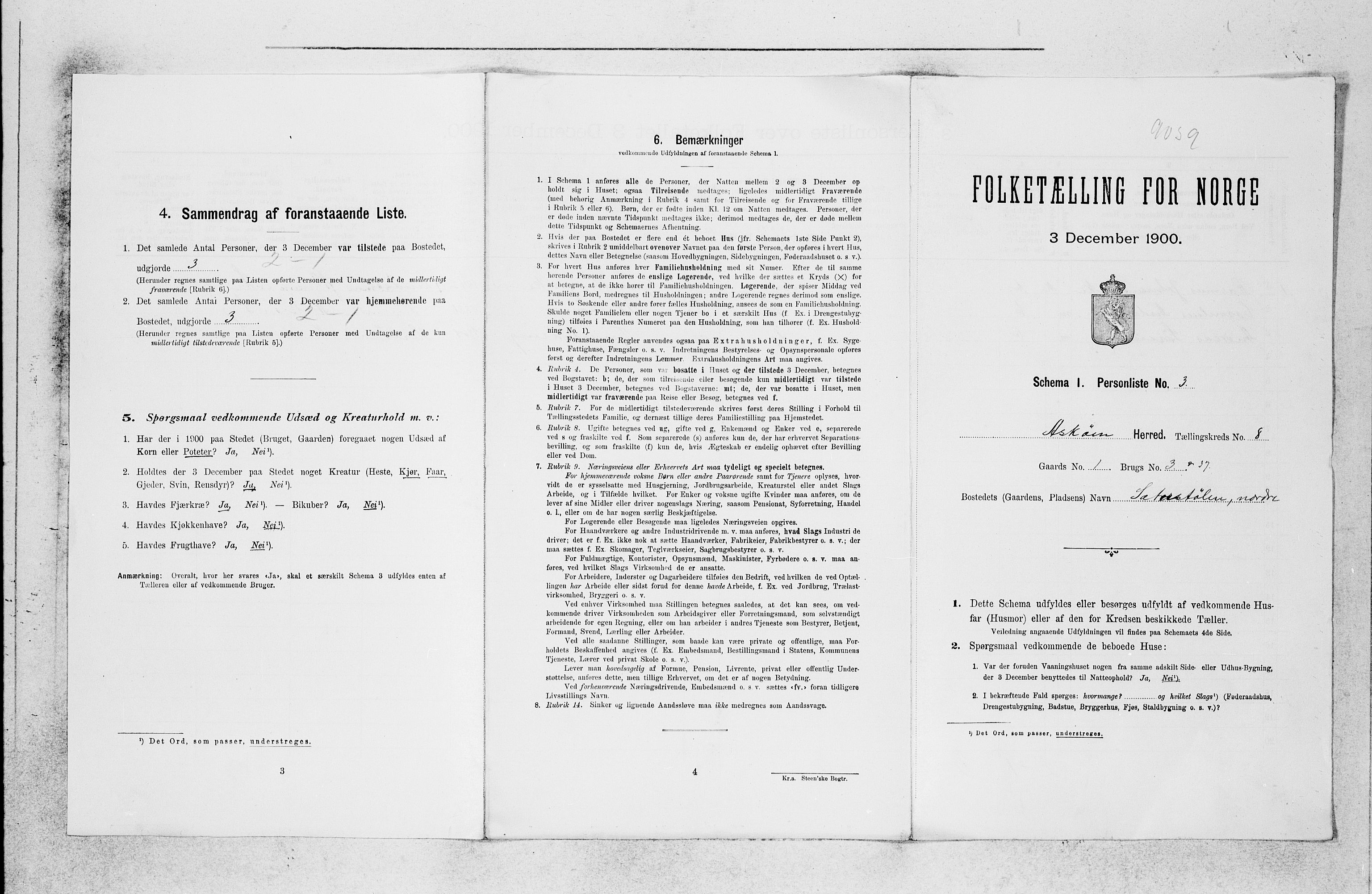 SAB, 1900 census for Askøy, 1900, p. 1049