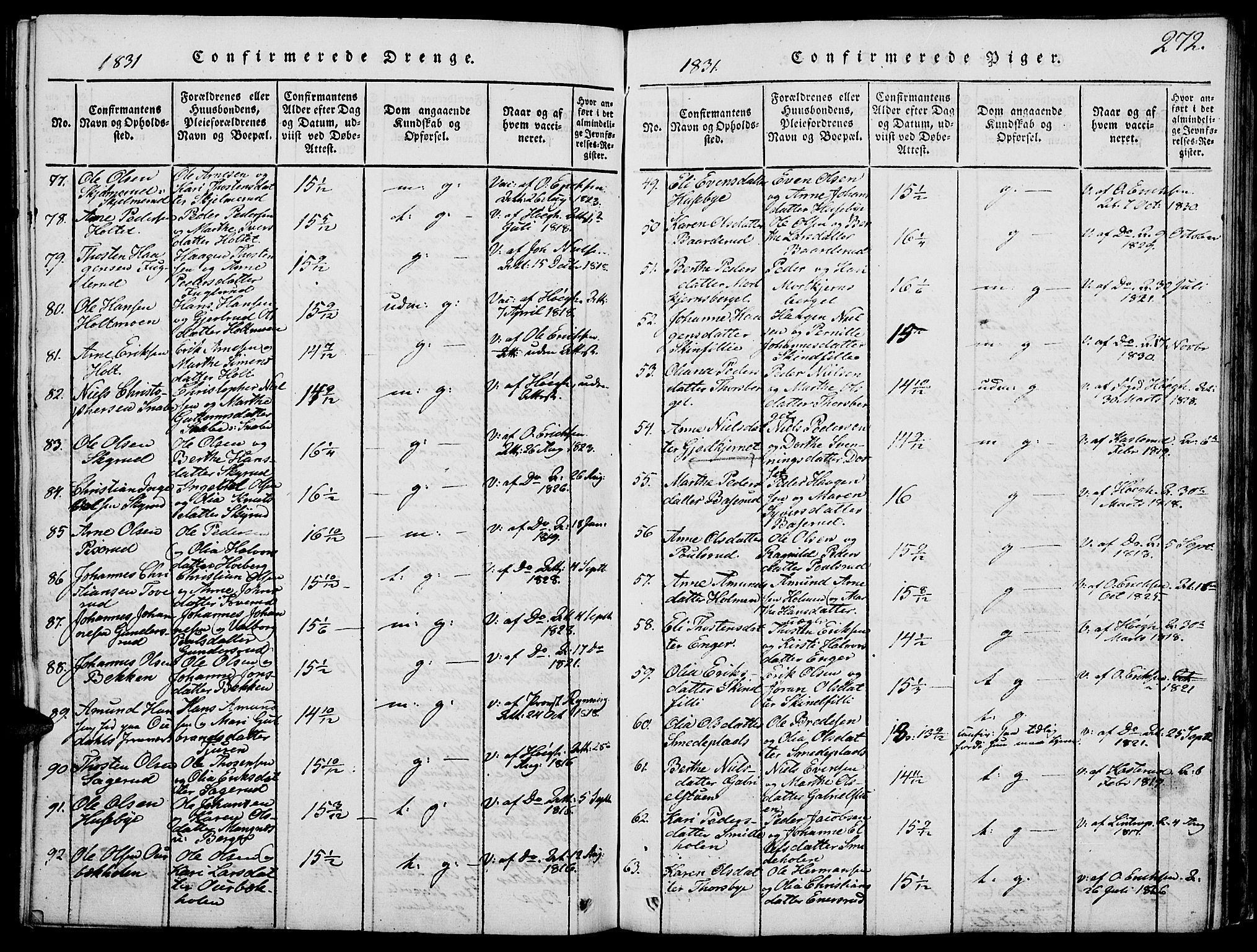 Grue prestekontor, AV/SAH-PREST-036/H/Ha/Hab/L0002: Parish register (copy) no. 2, 1815-1841, p. 272